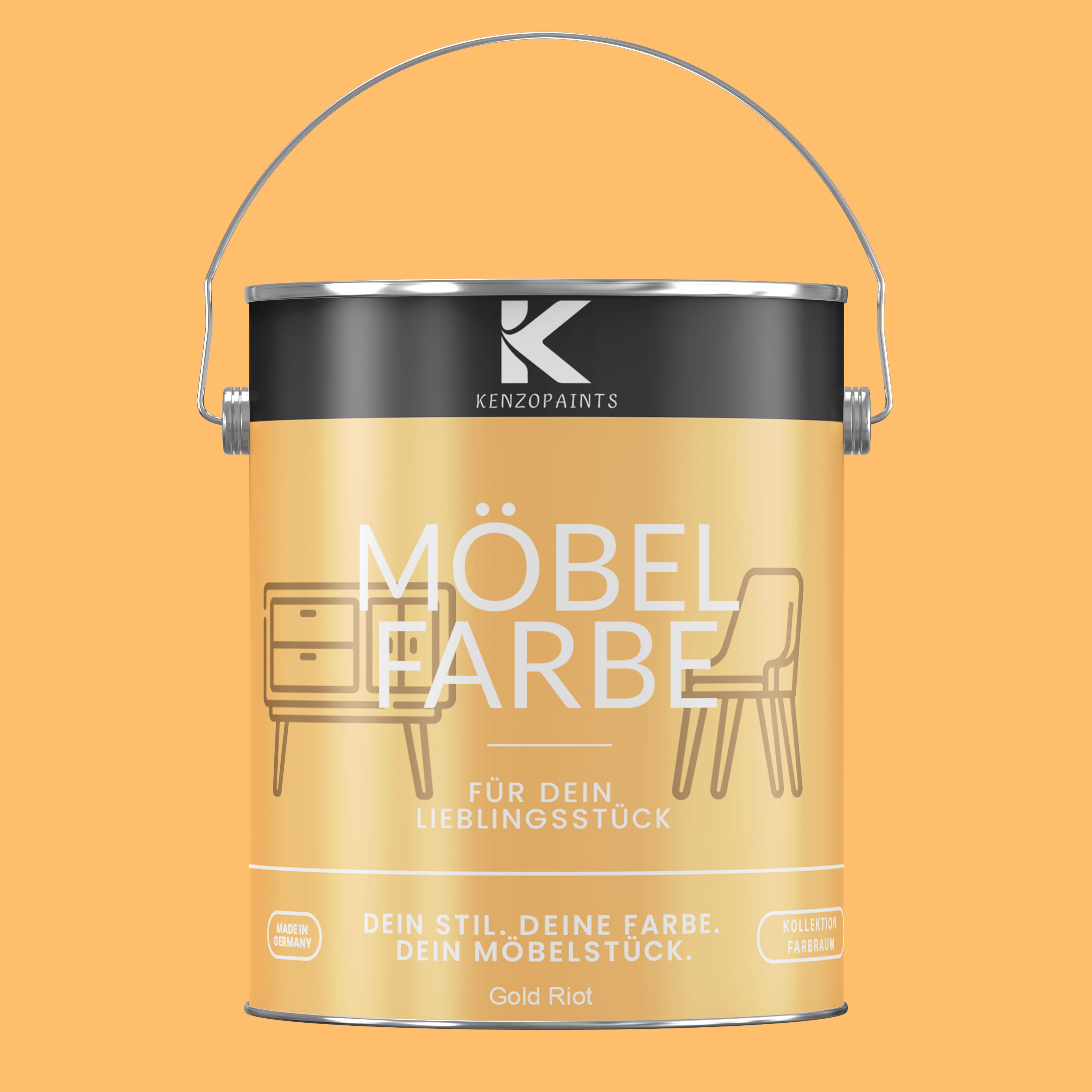 Kenzopaints Möbelfarbe Möbellack Buntlack Farbraum - 2,5Liter - Farbmanufaktur Contura Berkemeier - Farbmanufaktur Contura Berkemeier