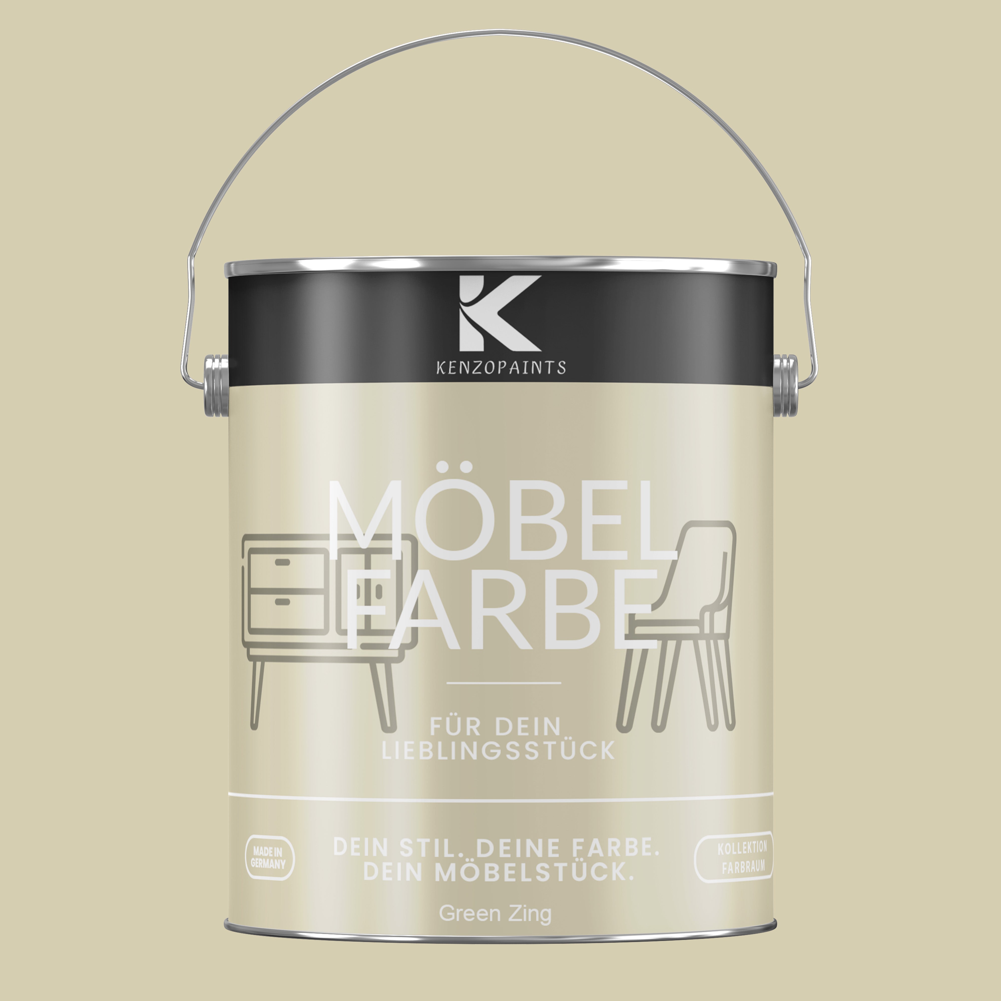 Kenzopaints Möbelfarbe Möbellack Buntlack Farbraum - 2,5Liter - Farbmanufaktur Contura Berkemeier - Farbmanufaktur Contura Berkemeier