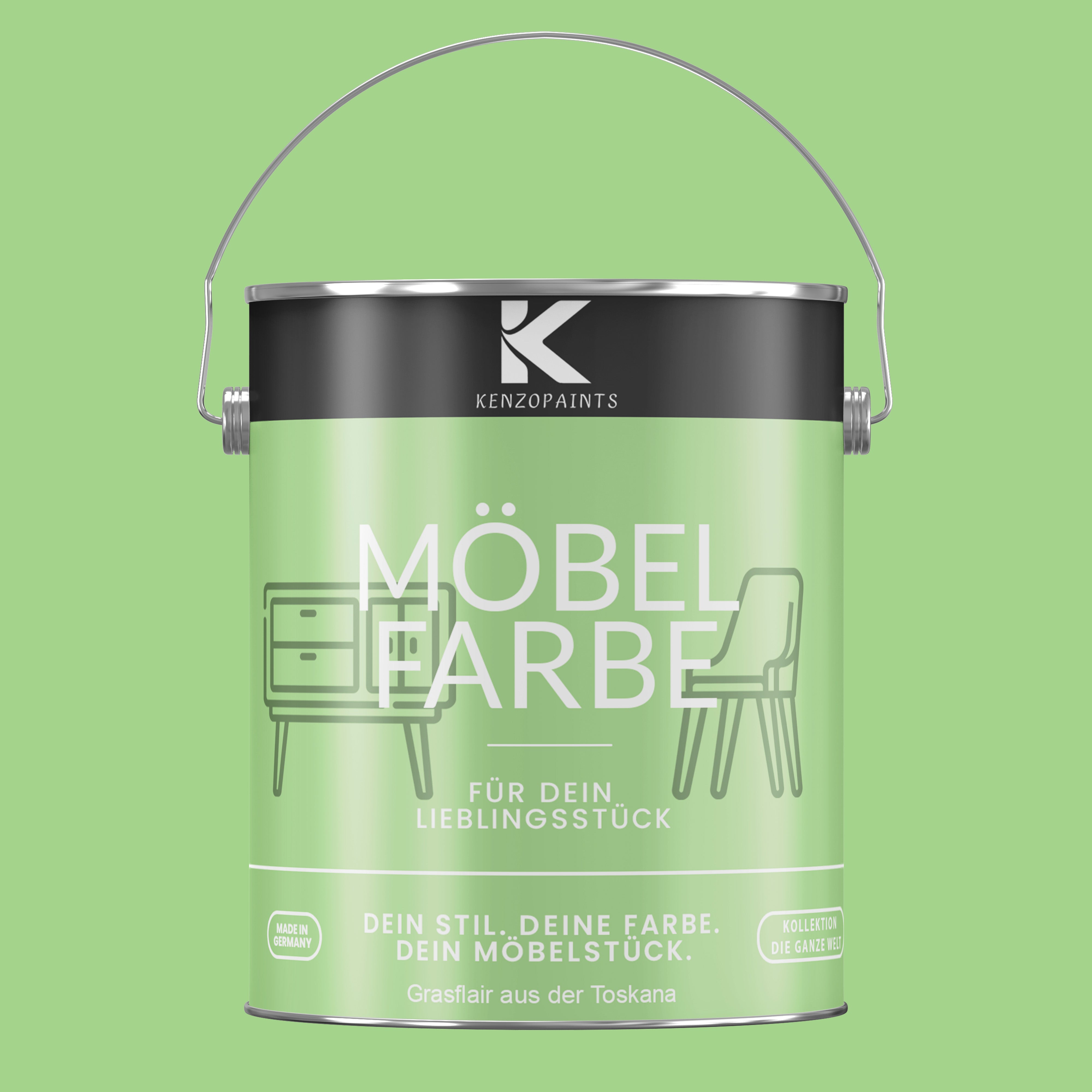 Kenzopaints Möbelfarbe Möbellack Buntlack - 2,5Liter - Farbmanufaktur Contura Berkemeier - Farbmanufaktur Contura Berkemeier
