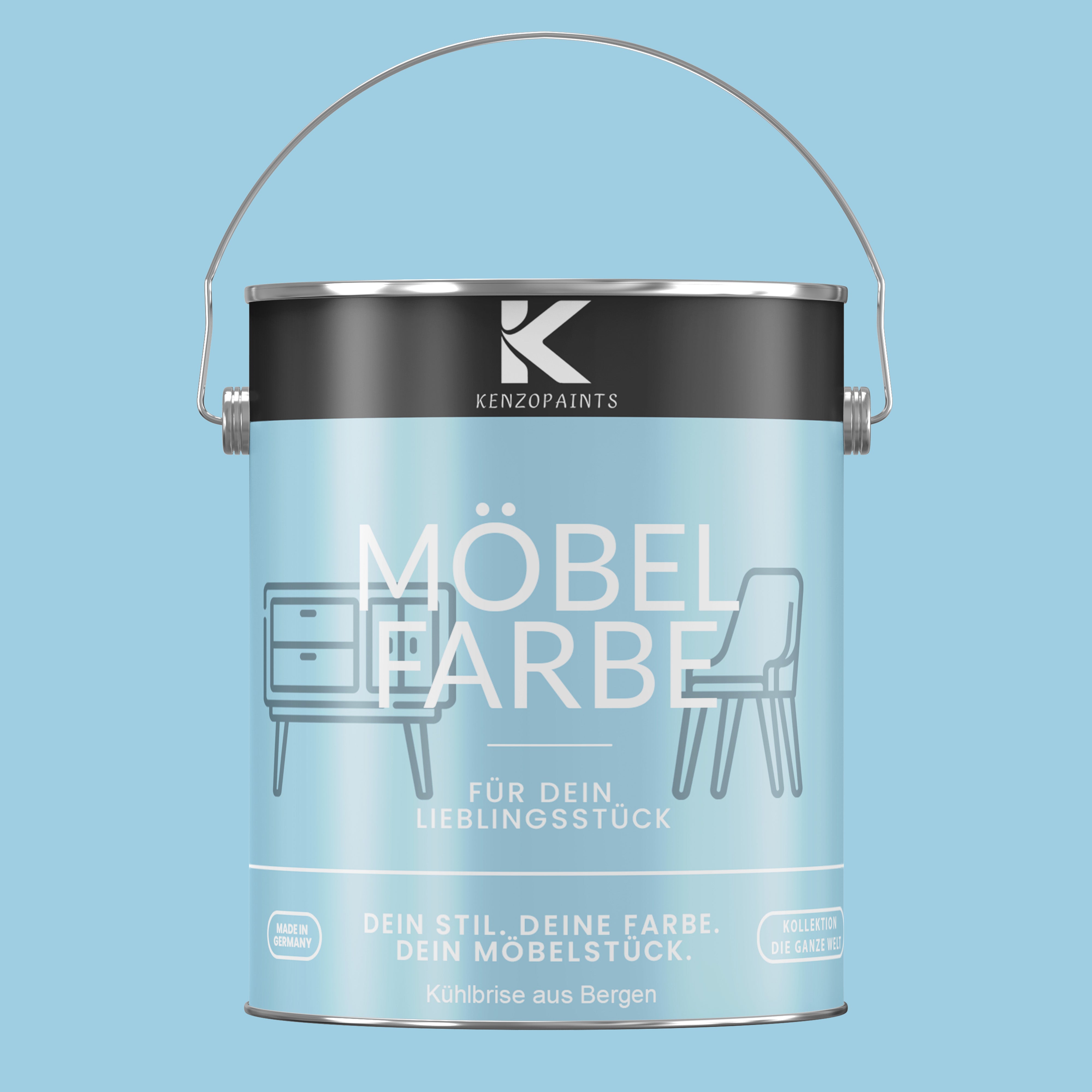Kenzopaints Möbelfarbe Möbellack Buntlack - 2,5Liter - Farbmanufaktur Contura Berkemeier - Farbmanufaktur Contura Berkemeier