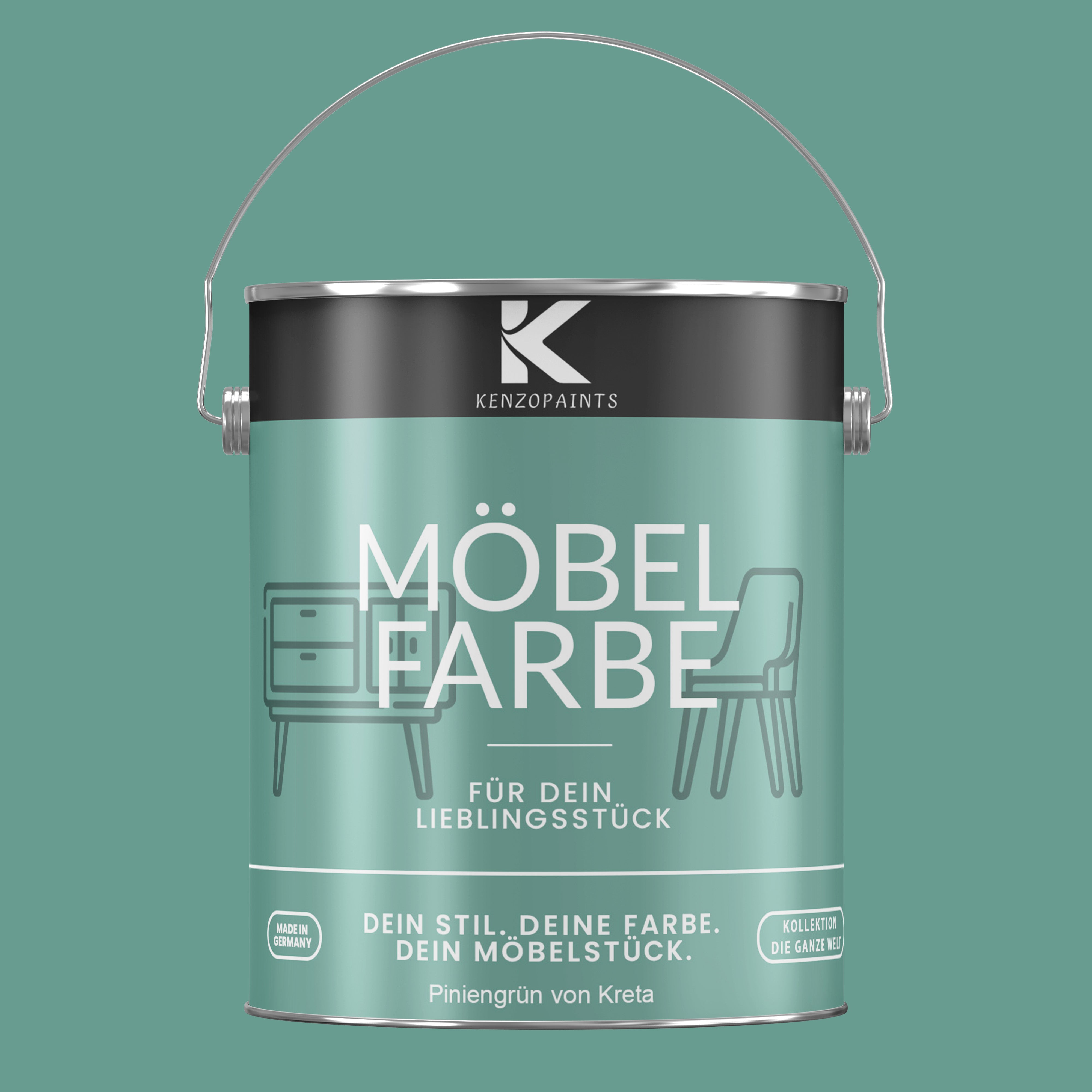 Kenzopaints Möbelfarbe Möbellack Buntlack - 2,5Liter - Farbmanufaktur Contura Berkemeier - Farbmanufaktur Contura Berkemeier