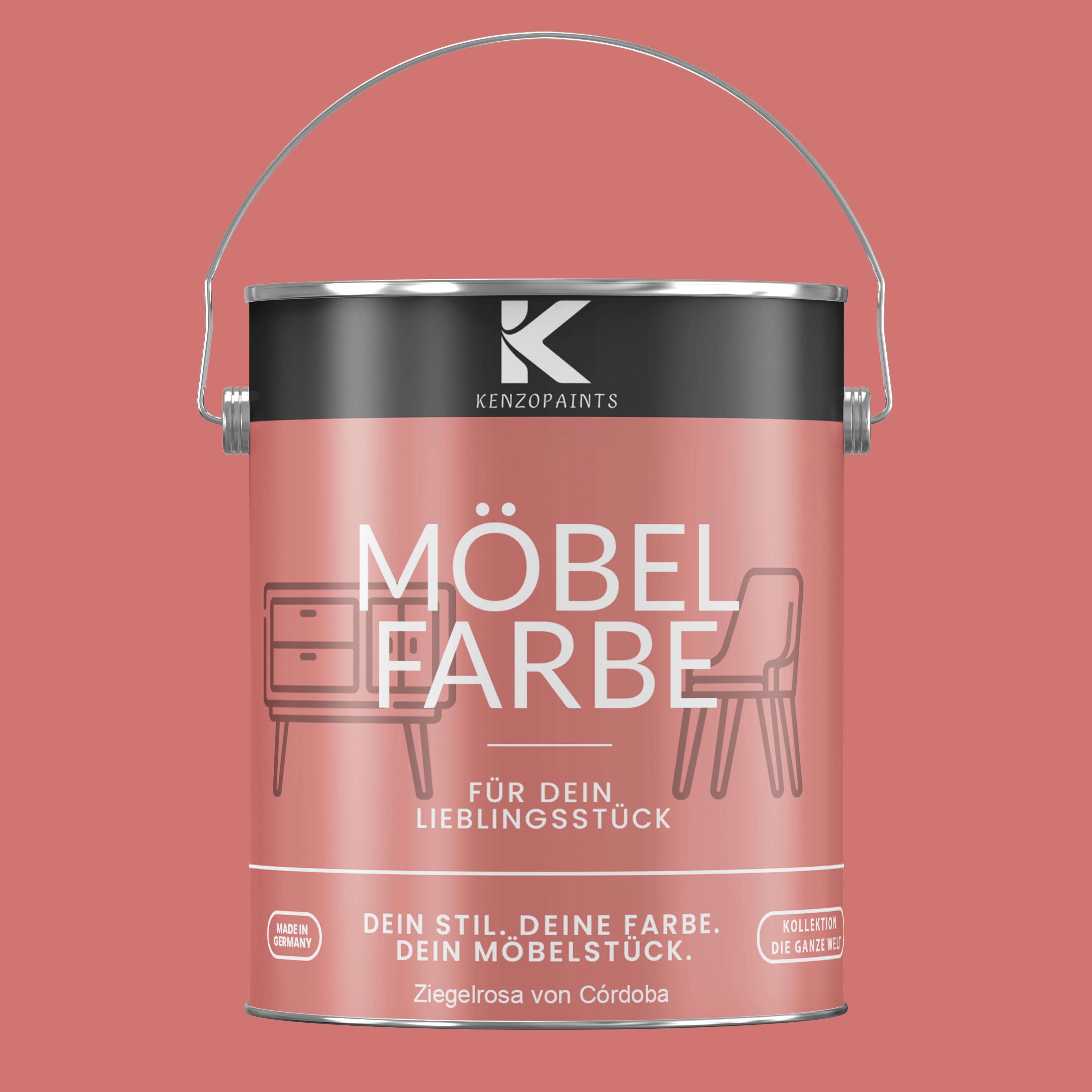 Kenzopaints Möbelfarbe Möbellack Buntlack - 2,5Liter - Farbmanufaktur Contura Berkemeier - Farbmanufaktur Contura Berkemeier