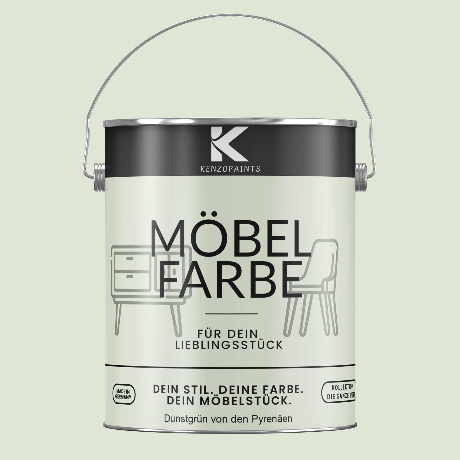 Kenzopaints Möbelfarbe Möbellack Buntlack - 2,5Liter - Farbmanufaktur Contura Berkemeier - Farbmanufaktur Contura Berkemeier