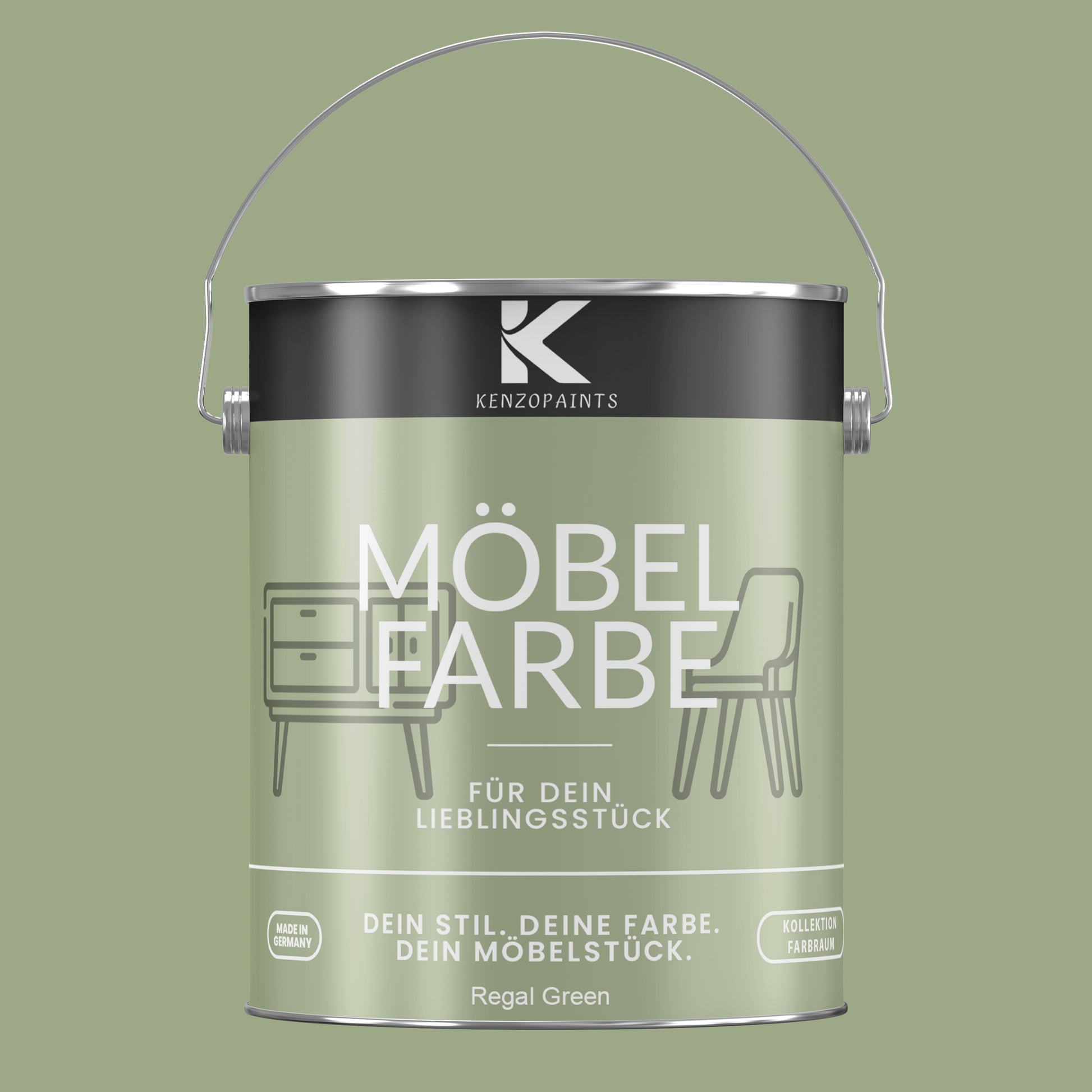 Kenzopaints Möbelfarbe Möbellack Buntlack Farbraum - 2,5Liter - Farbmanufaktur Contura Berkemeier - Farbmanufaktur Contura Berkemeier