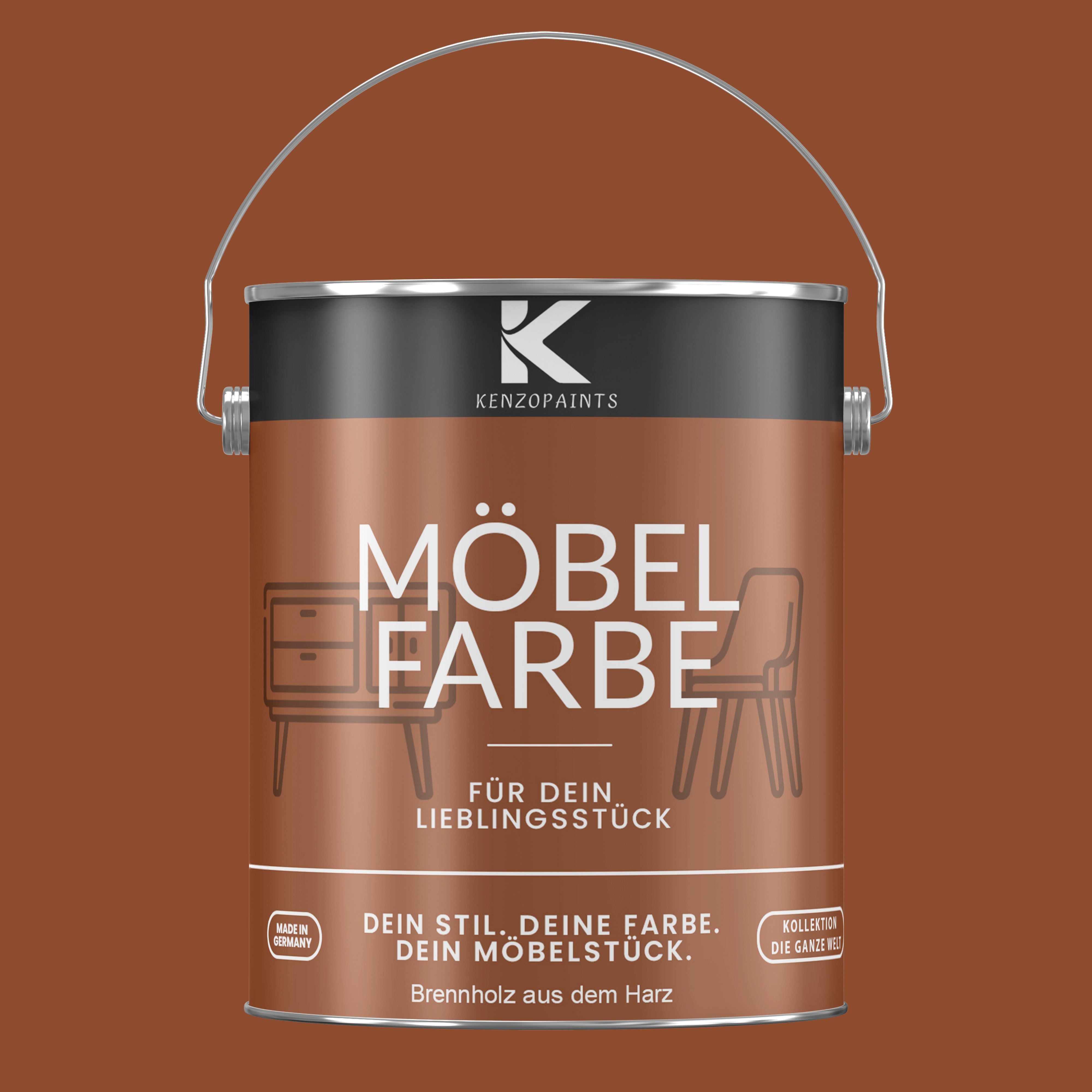 Kenzopaints Möbelfarbe Möbellack Buntlack - 2,5Liter - Farbmanufaktur Contura Berkemeier - Farbmanufaktur Contura Berkemeier