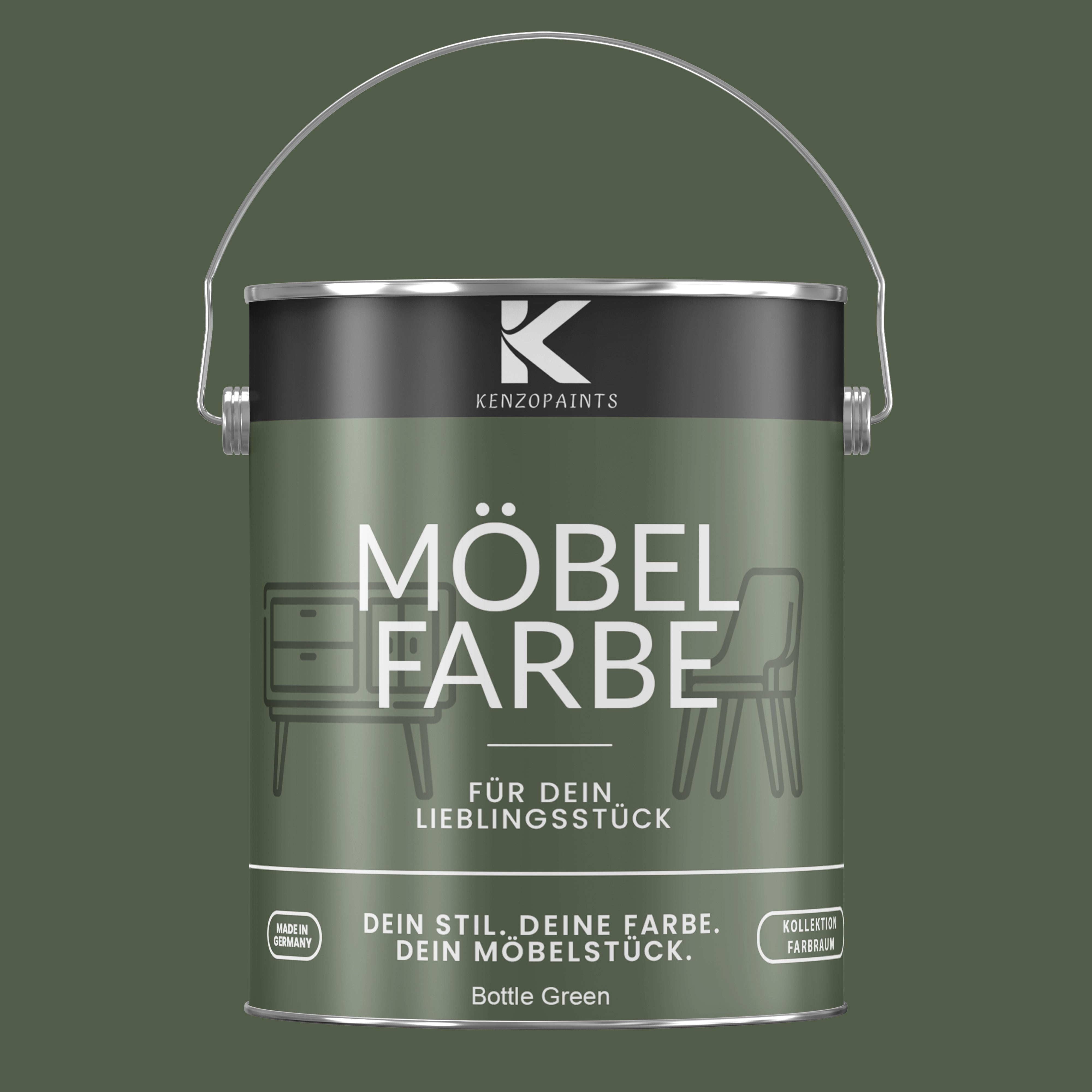 Kenzopaints Möbelfarbe Möbellack Buntlack Farbraum - 2,5Liter - Farbmanufaktur Contura Berkemeier - Farbmanufaktur Contura Berkemeier