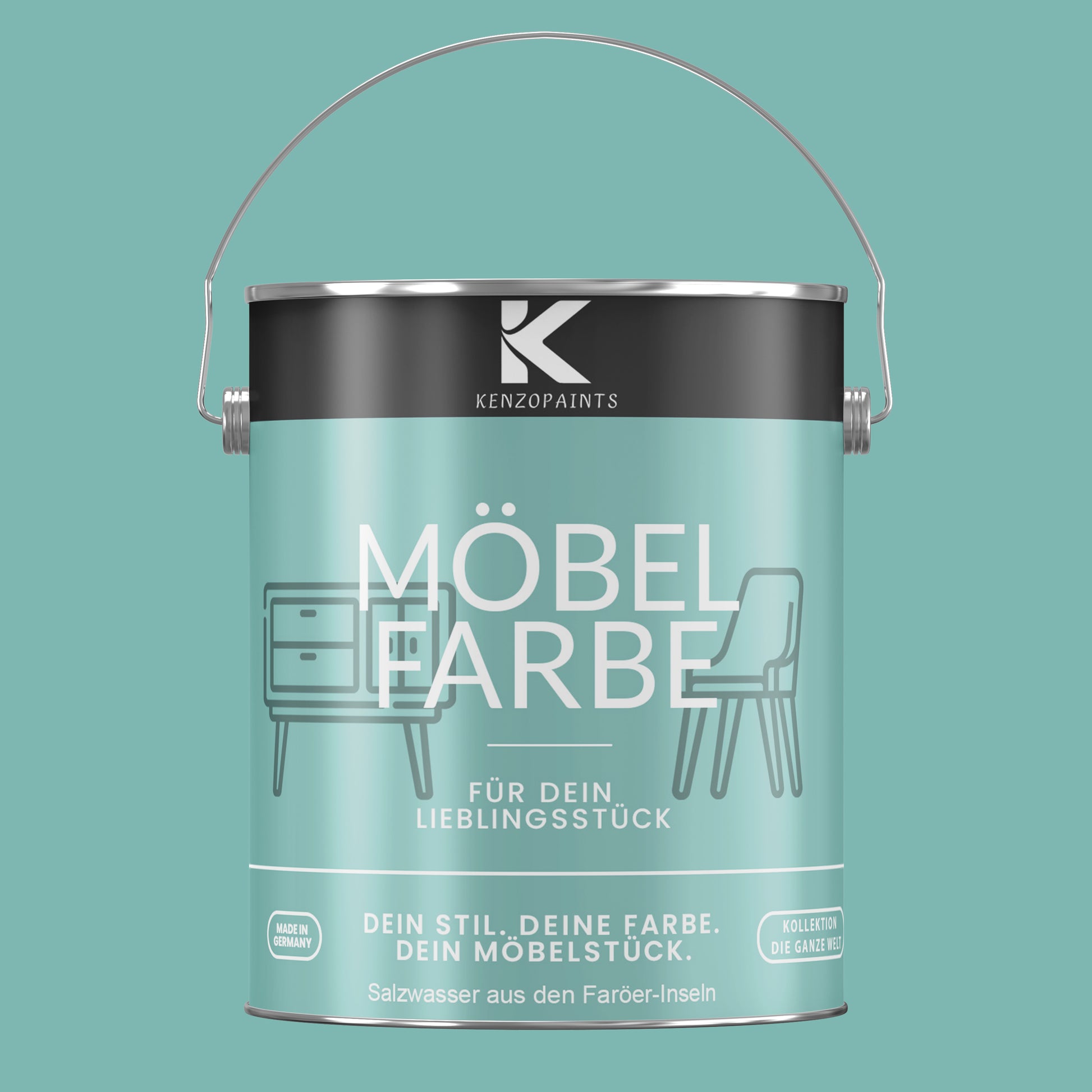 Kenzopaints Möbelfarbe Möbellack Buntlack - 2,5Liter - Farbmanufaktur Contura Berkemeier - Farbmanufaktur Contura Berkemeier