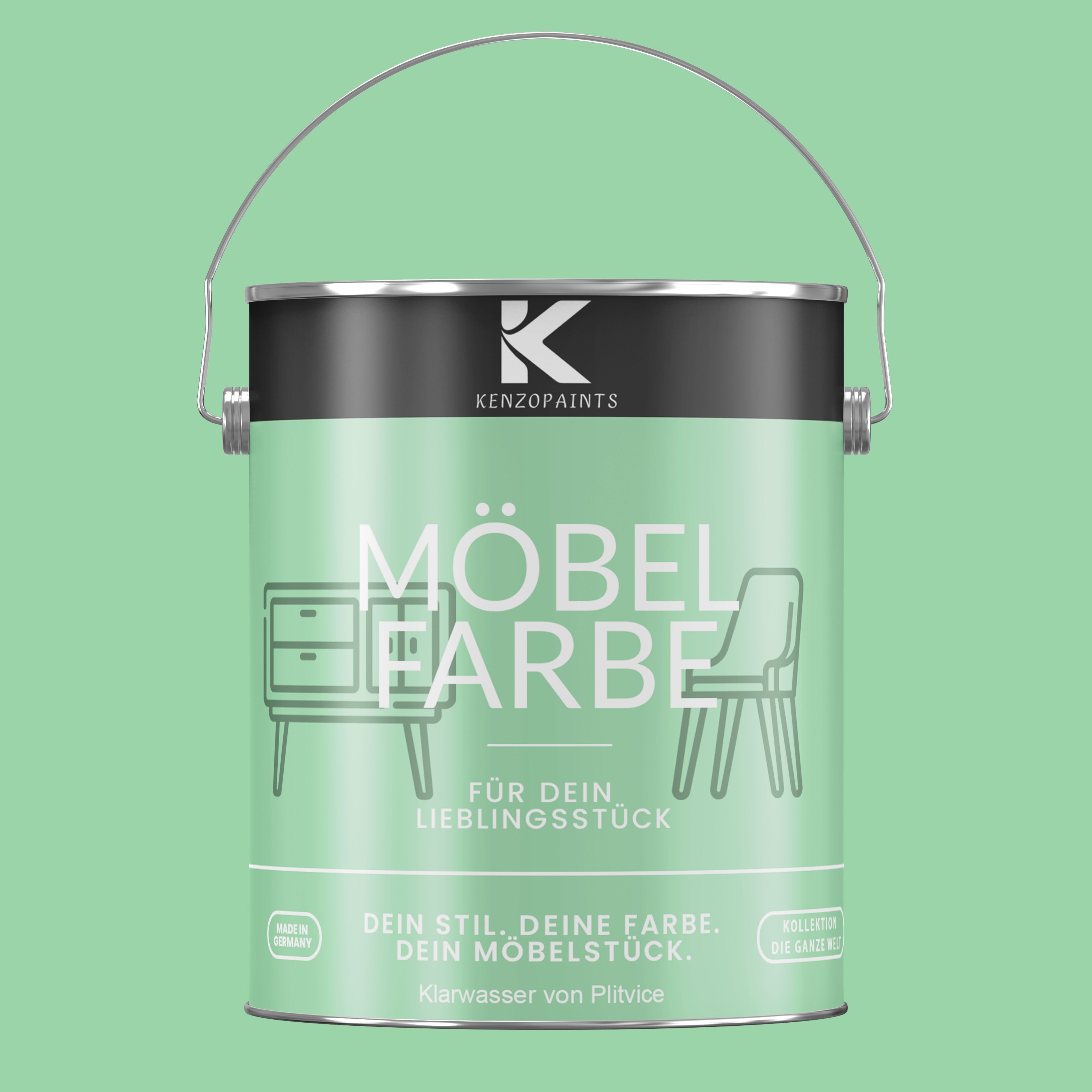 Kenzopaints Möbelfarbe Möbellack Buntlack - 2,5Liter - Farbmanufaktur Contura Berkemeier - Farbmanufaktur Contura Berkemeier