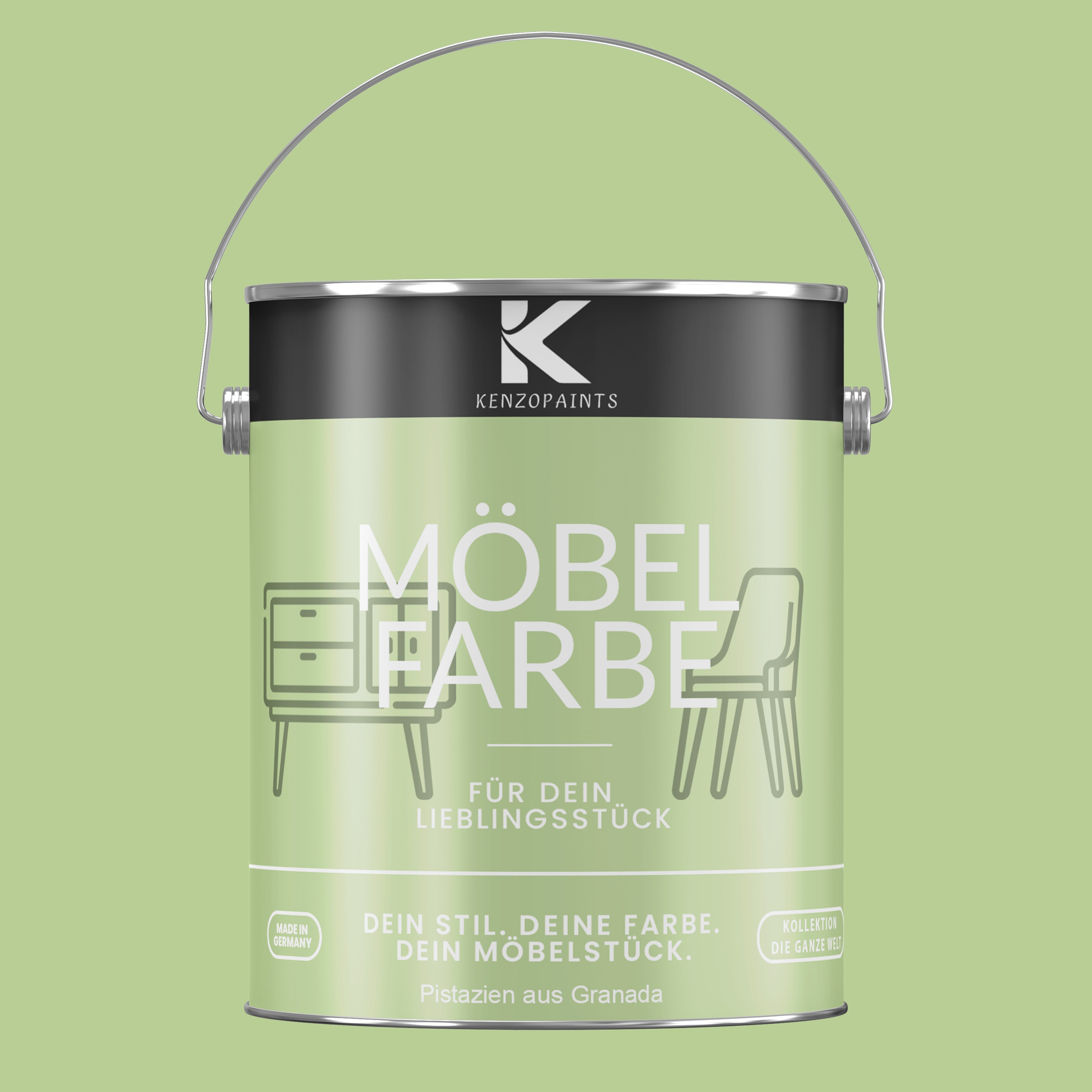 Kenzopaints Möbelfarbe Möbellack Buntlack - 2,5Liter - Farbmanufaktur Contura Berkemeier - Farbmanufaktur Contura Berkemeier