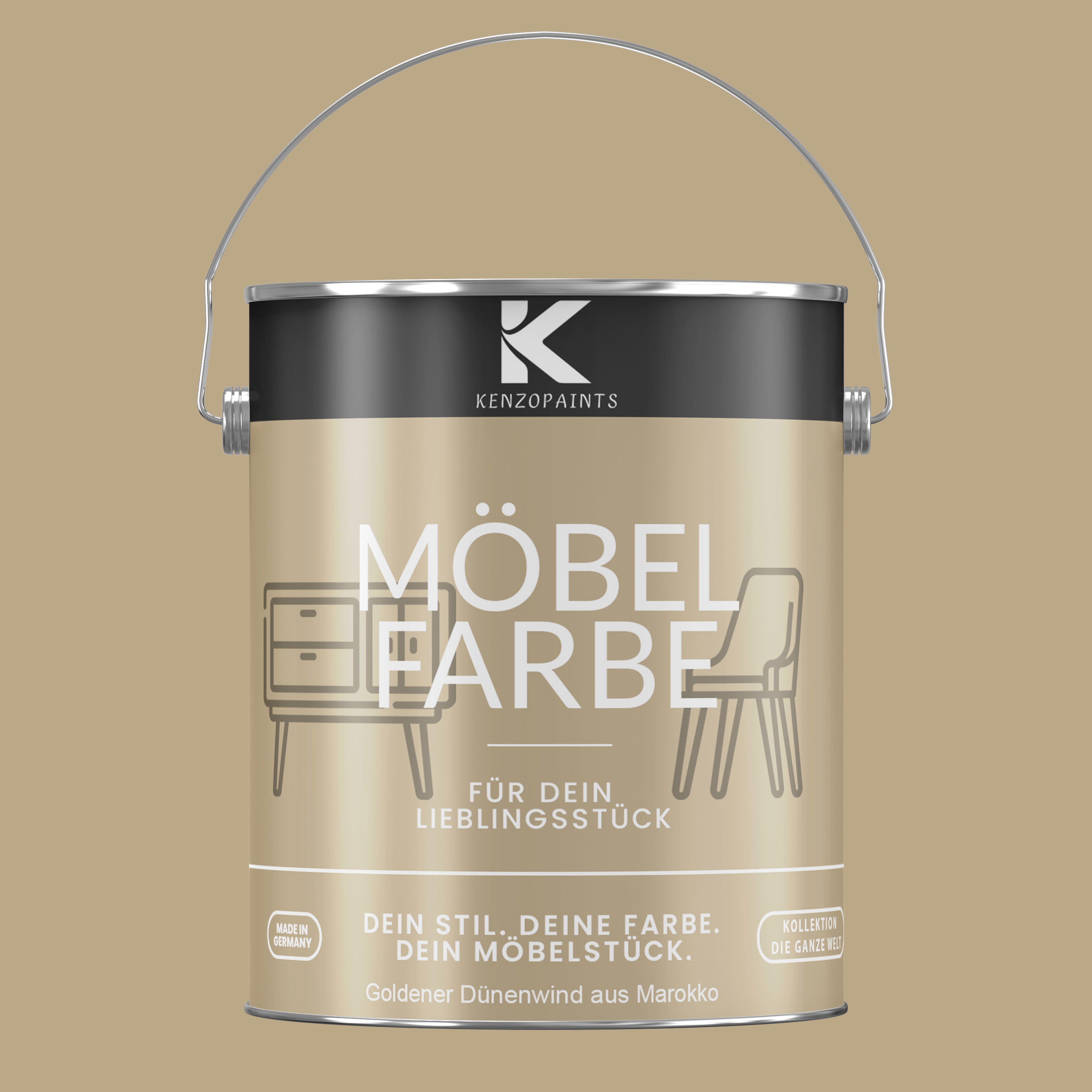 Kenzopaints Möbelfarbe Möbellack Buntlack - 2,5Liter - Farbmanufaktur Contura Berkemeier - Farbmanufaktur Contura Berkemeier
