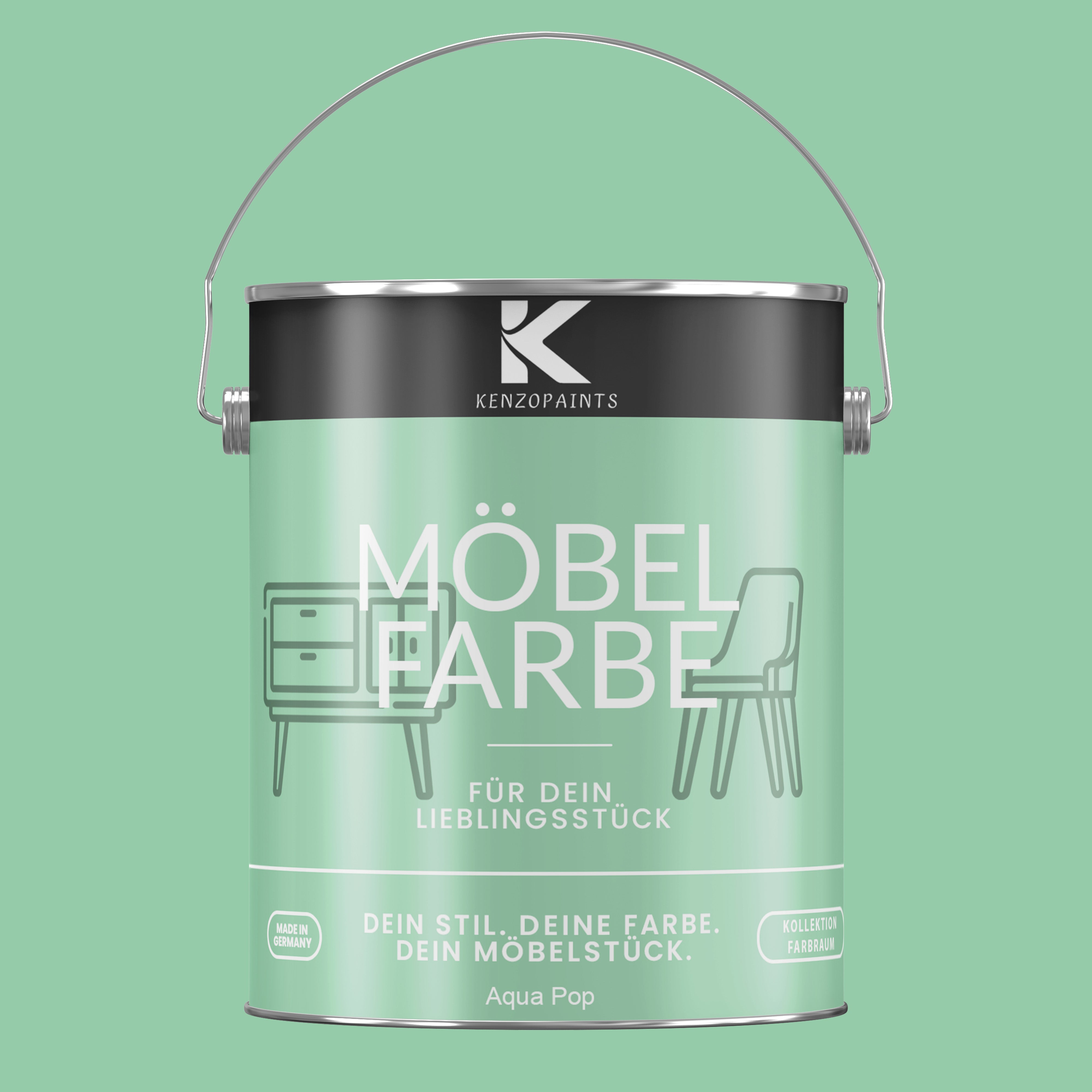 Kenzopaints Möbelfarbe Möbellack Buntlack Farbraum - 2,5Liter - Farbmanufaktur Contura Berkemeier - Farbmanufaktur Contura Berkemeier