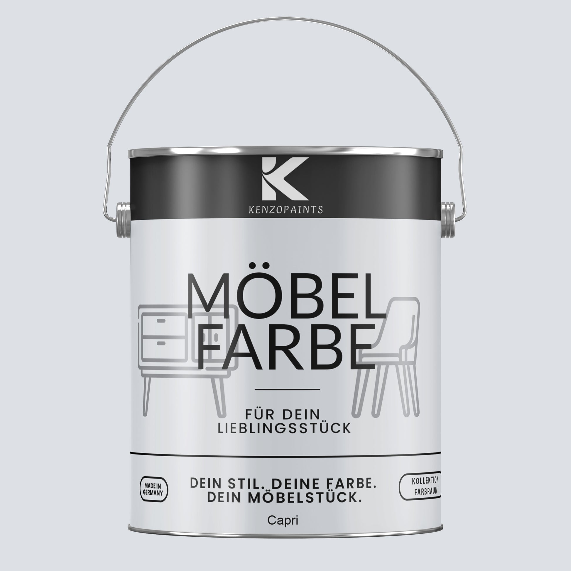 Kenzopaints Möbelfarbe Möbellack Buntlack Farbraum - 2,5Liter - Farbmanufaktur Contura Berkemeier - Farbmanufaktur Contura Berkemeier