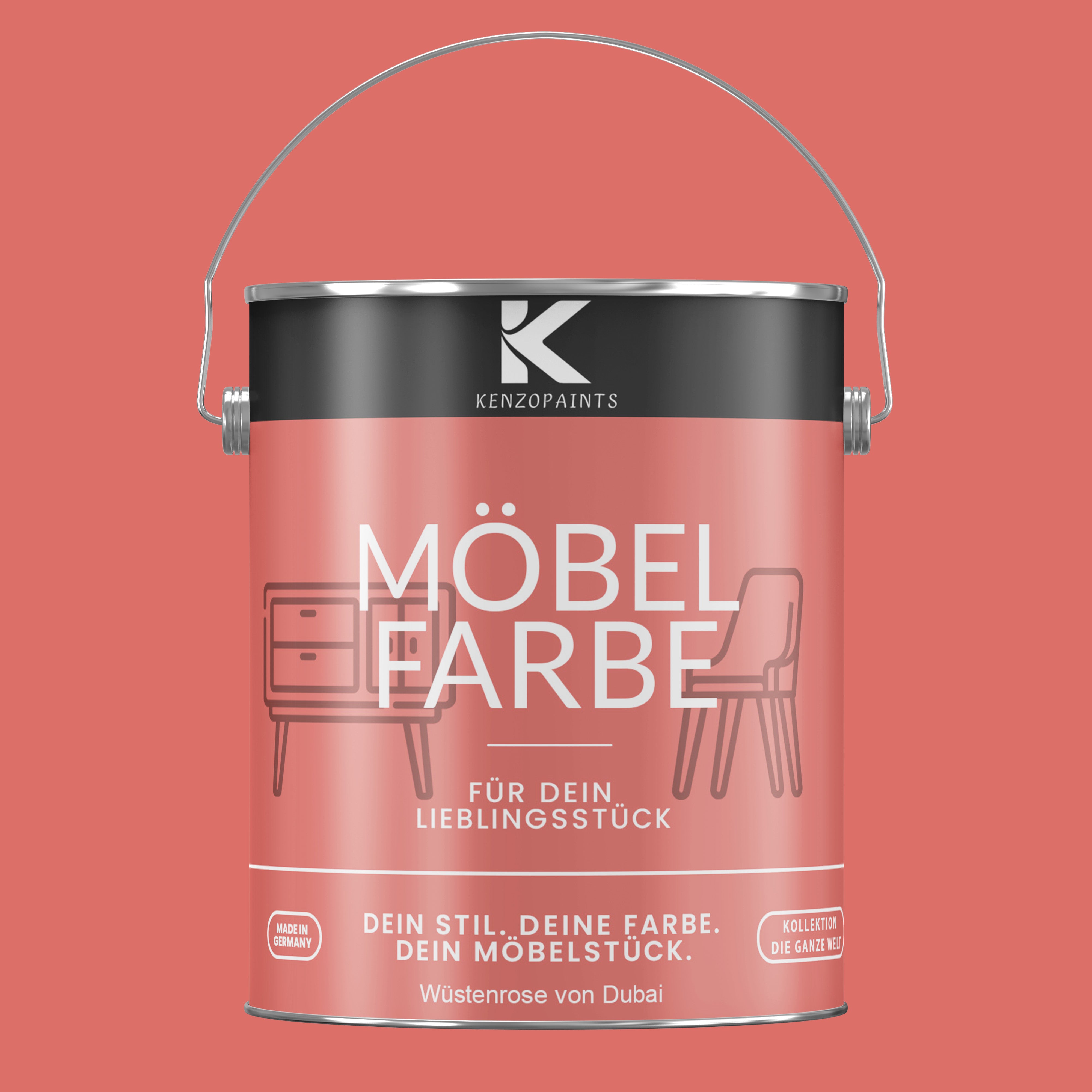 Kenzopaints Möbelfarbe Möbellack Buntlack - 2,5Liter - Farbmanufaktur Contura Berkemeier - Farbmanufaktur Contura Berkemeier