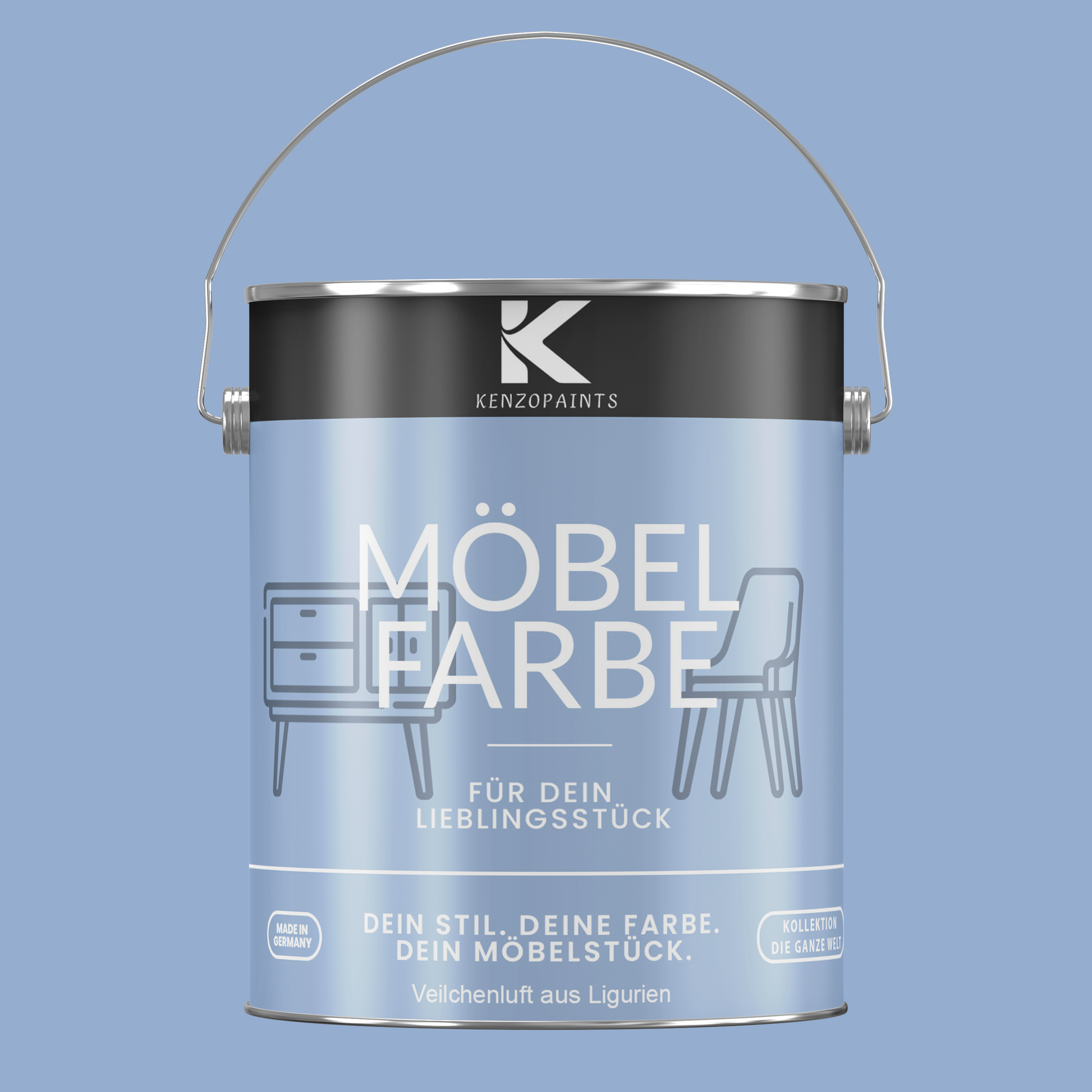 Kenzopaints Möbelfarbe Möbellack Buntlack - 2,5Liter - Farbmanufaktur Contura Berkemeier - Farbmanufaktur Contura Berkemeier