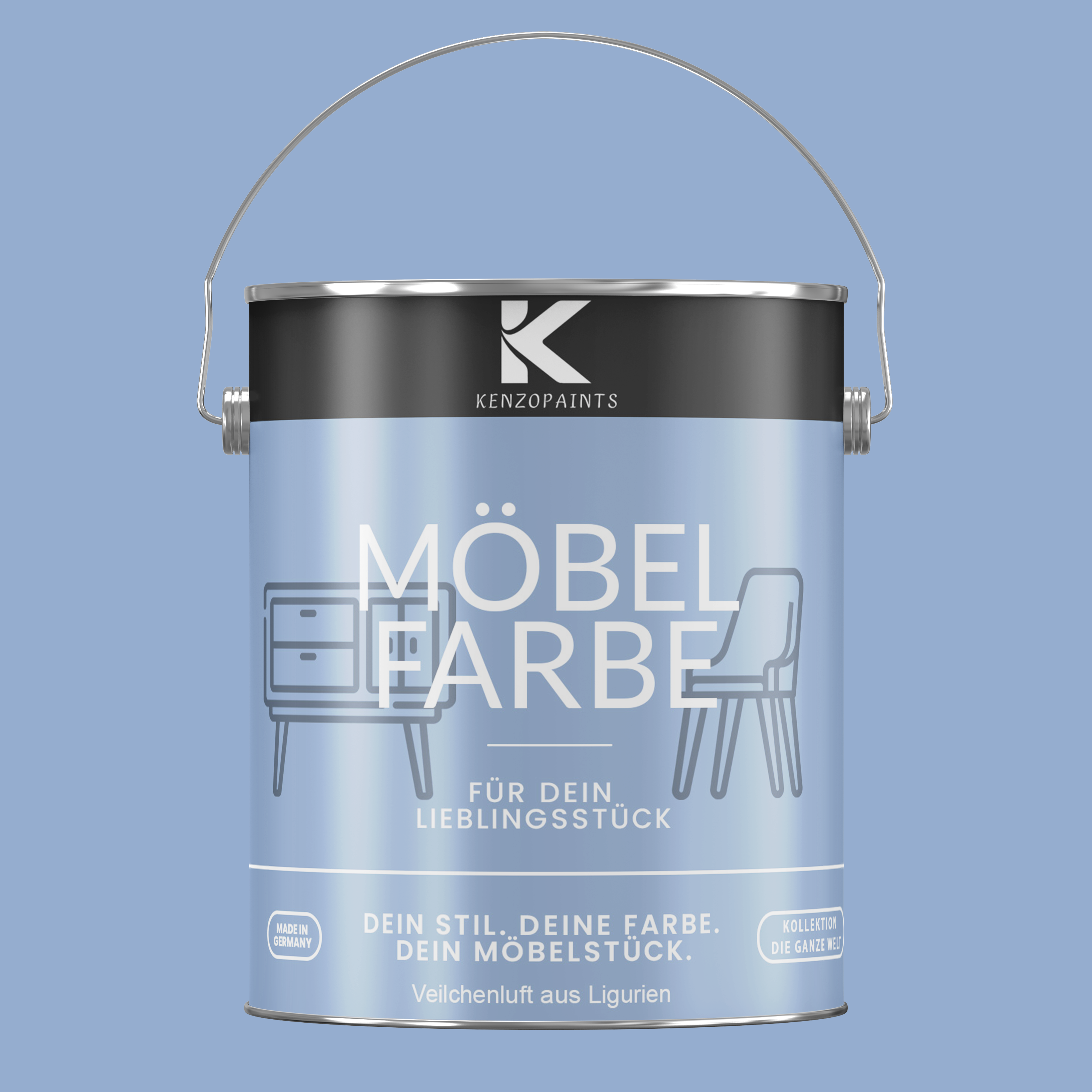 Kenzopaints Möbelfarbe Möbellack Buntlack - 2,5Liter - Farbmanufaktur Contura Berkemeier - Farbmanufaktur Contura Berkemeier