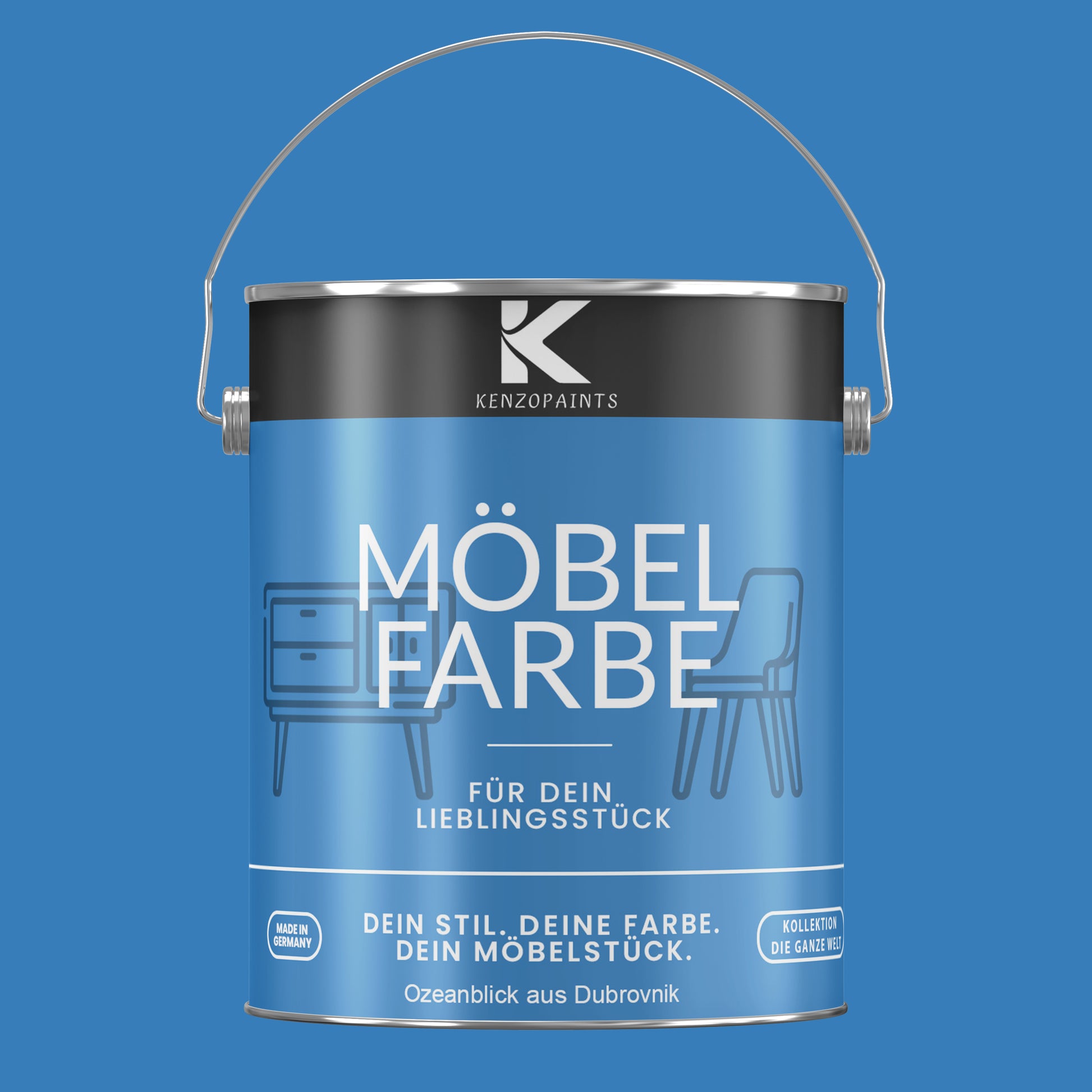 Kenzopaints Möbelfarbe Möbellack Buntlack - 2,5Liter - Farbmanufaktur Contura Berkemeier - Farbmanufaktur Contura Berkemeier