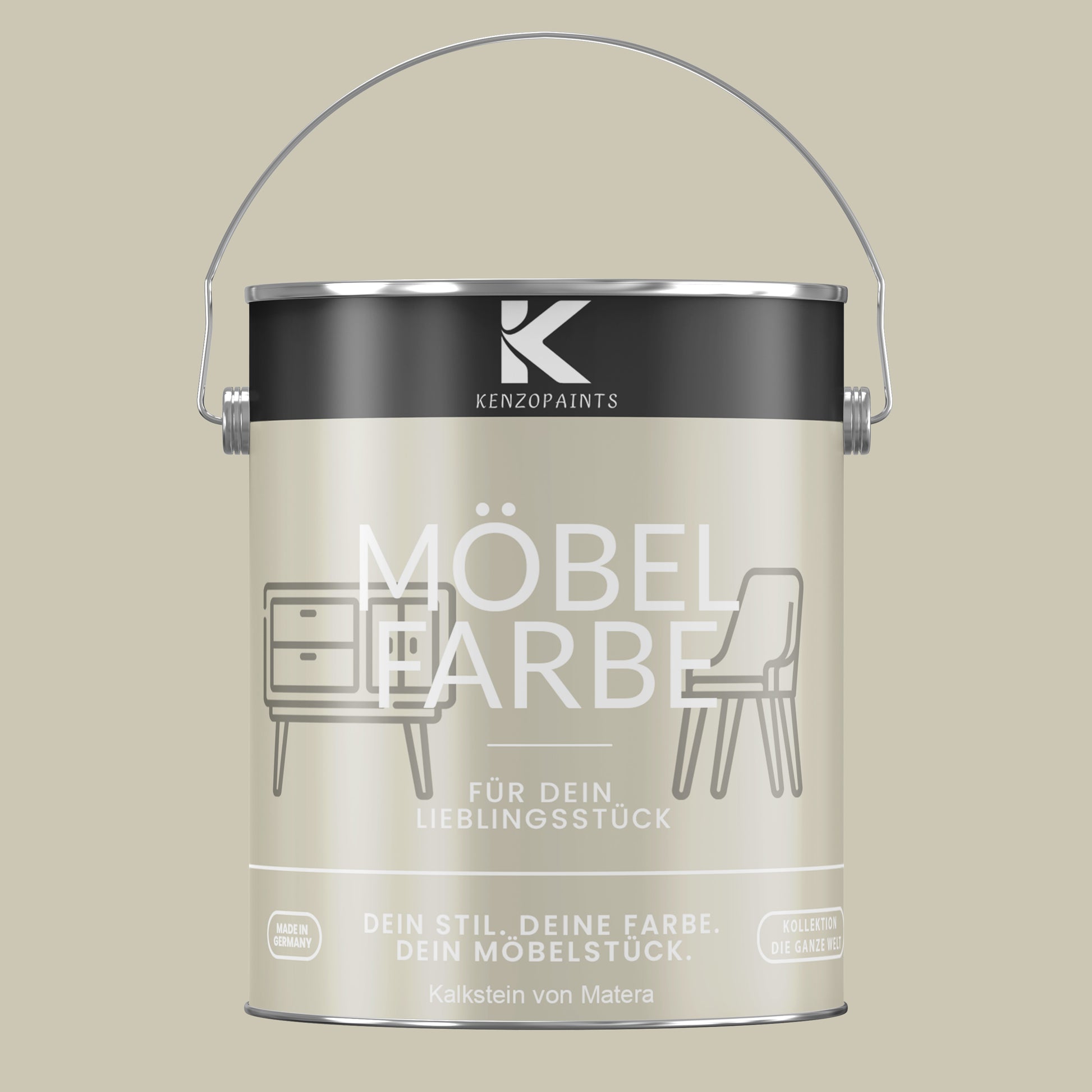 Kenzopaints Möbelfarbe Möbellack Buntlack - 2,5Liter - Farbmanufaktur Contura Berkemeier - Farbmanufaktur Contura Berkemeier