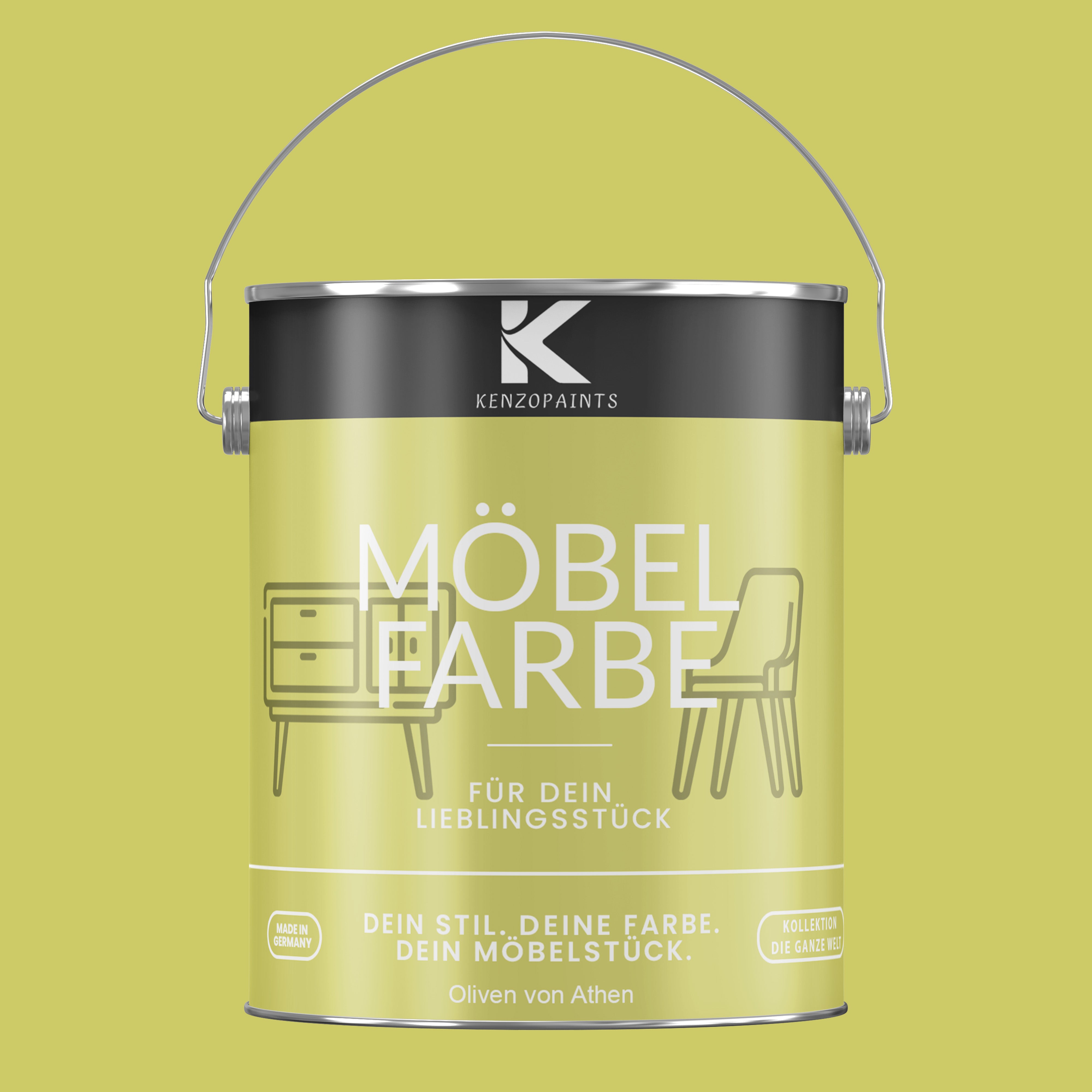 Kenzopaints Möbelfarbe Möbellack Buntlack - 2,5Liter - Farbmanufaktur Contura Berkemeier - Farbmanufaktur Contura Berkemeier