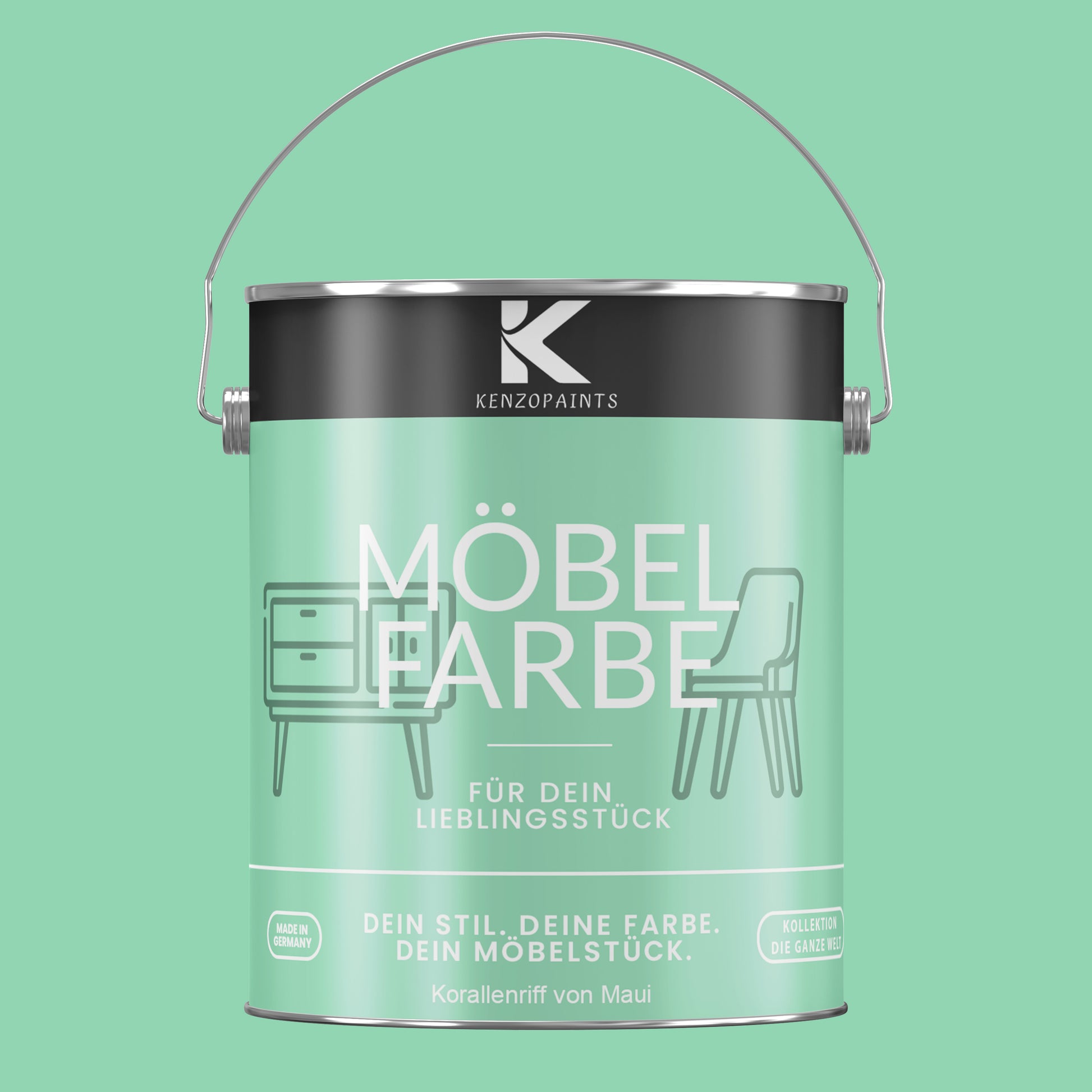 Kenzopaints Möbelfarbe Möbellack Buntlack - 2,5Liter - Farbmanufaktur Contura Berkemeier - Farbmanufaktur Contura Berkemeier