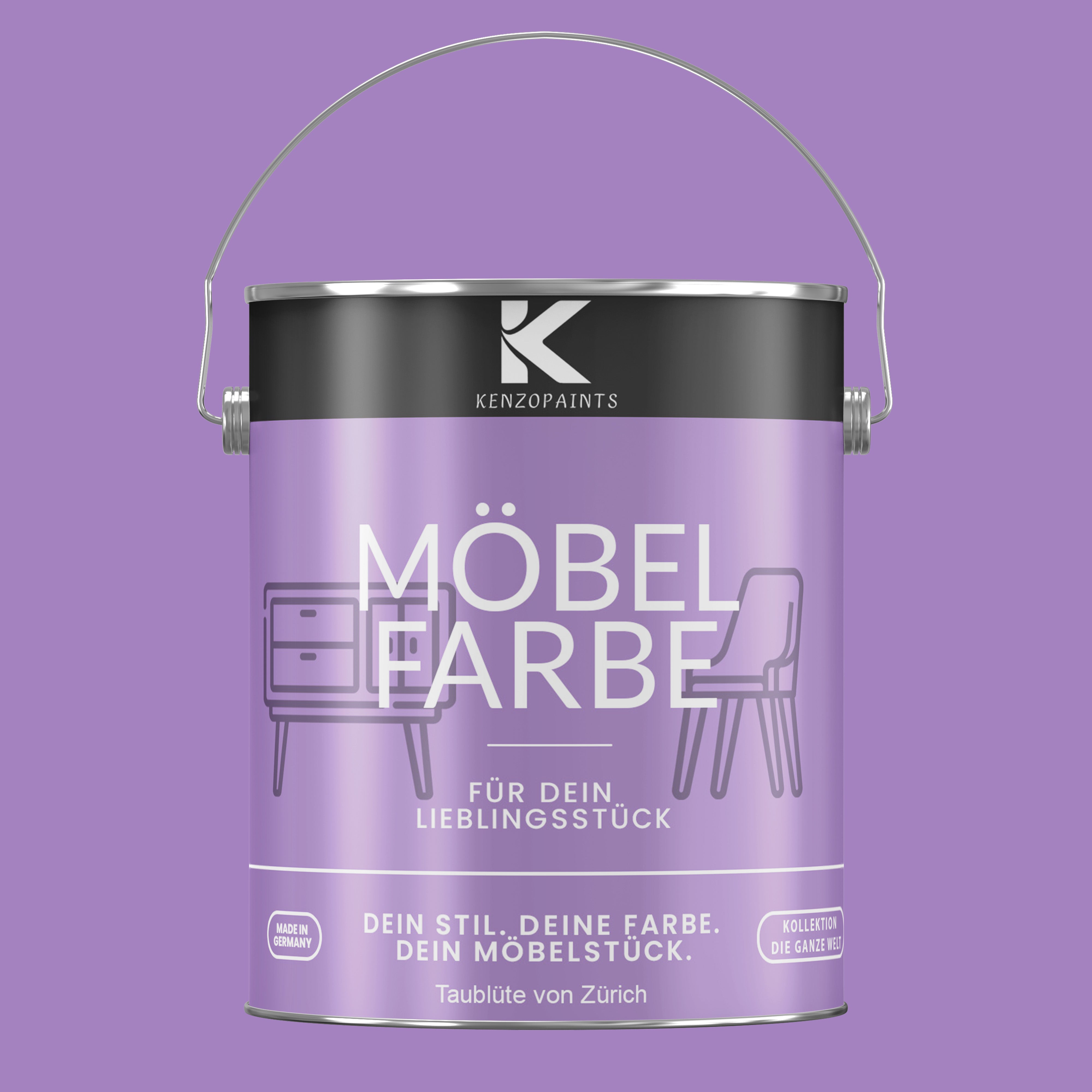 Kenzopaints Möbelfarbe Möbellack Buntlack - 2,5Liter - Farbmanufaktur Contura Berkemeier - Farbmanufaktur Contura Berkemeier