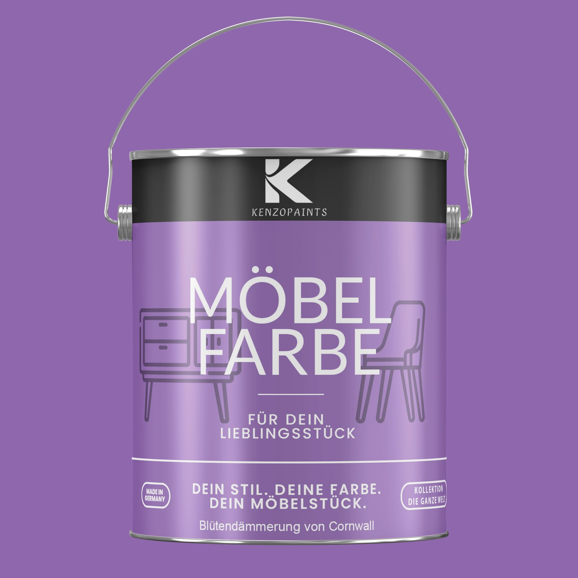 Kenzopaints Möbelfarbe Möbellack Buntlack - 2,5Liter - Farbmanufaktur Contura Berkemeier - Farbmanufaktur Contura Berkemeier