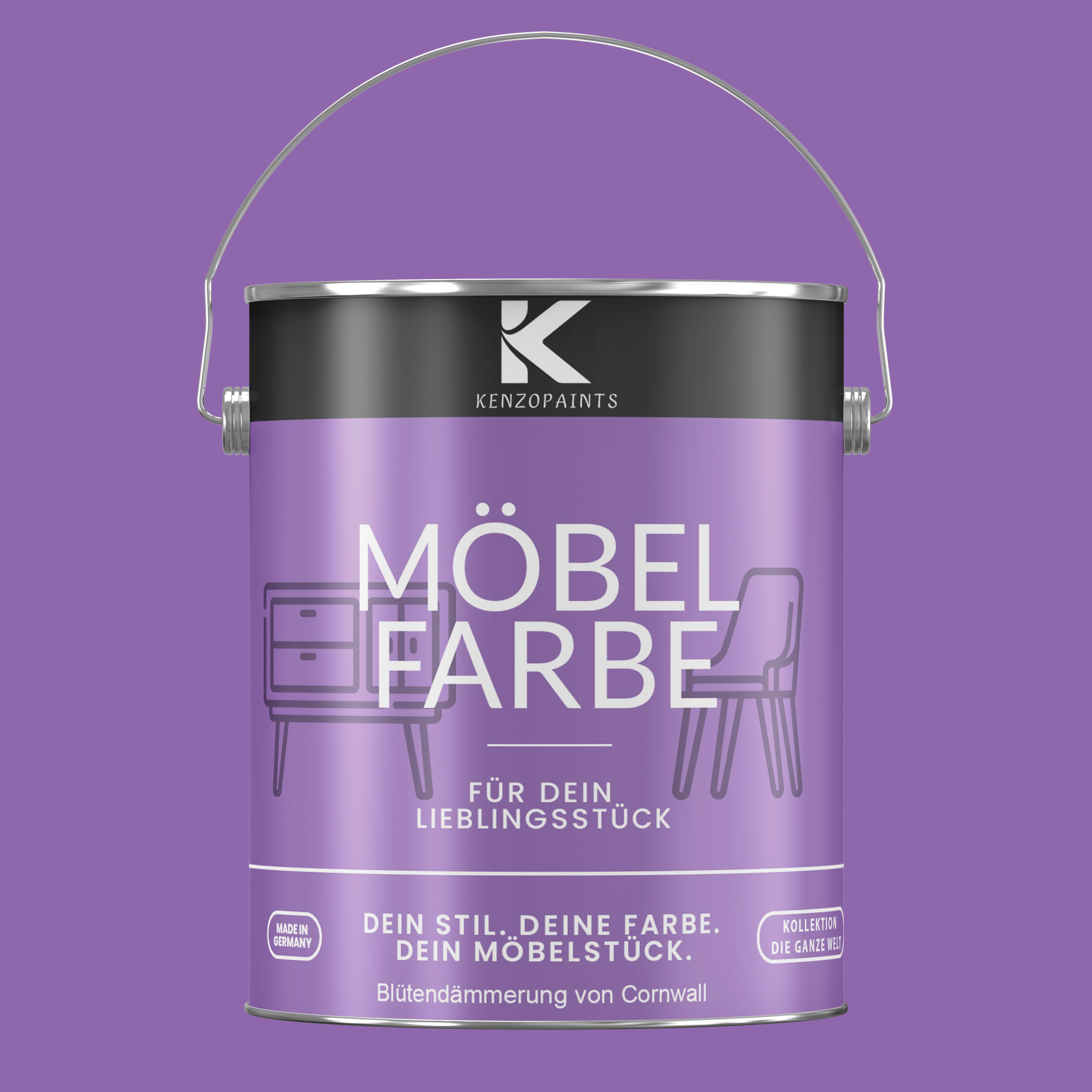 Kenzopaints Möbelfarbe Möbellack Buntlack - 2,5Liter - Farbmanufaktur Contura Berkemeier - Farbmanufaktur Contura Berkemeier