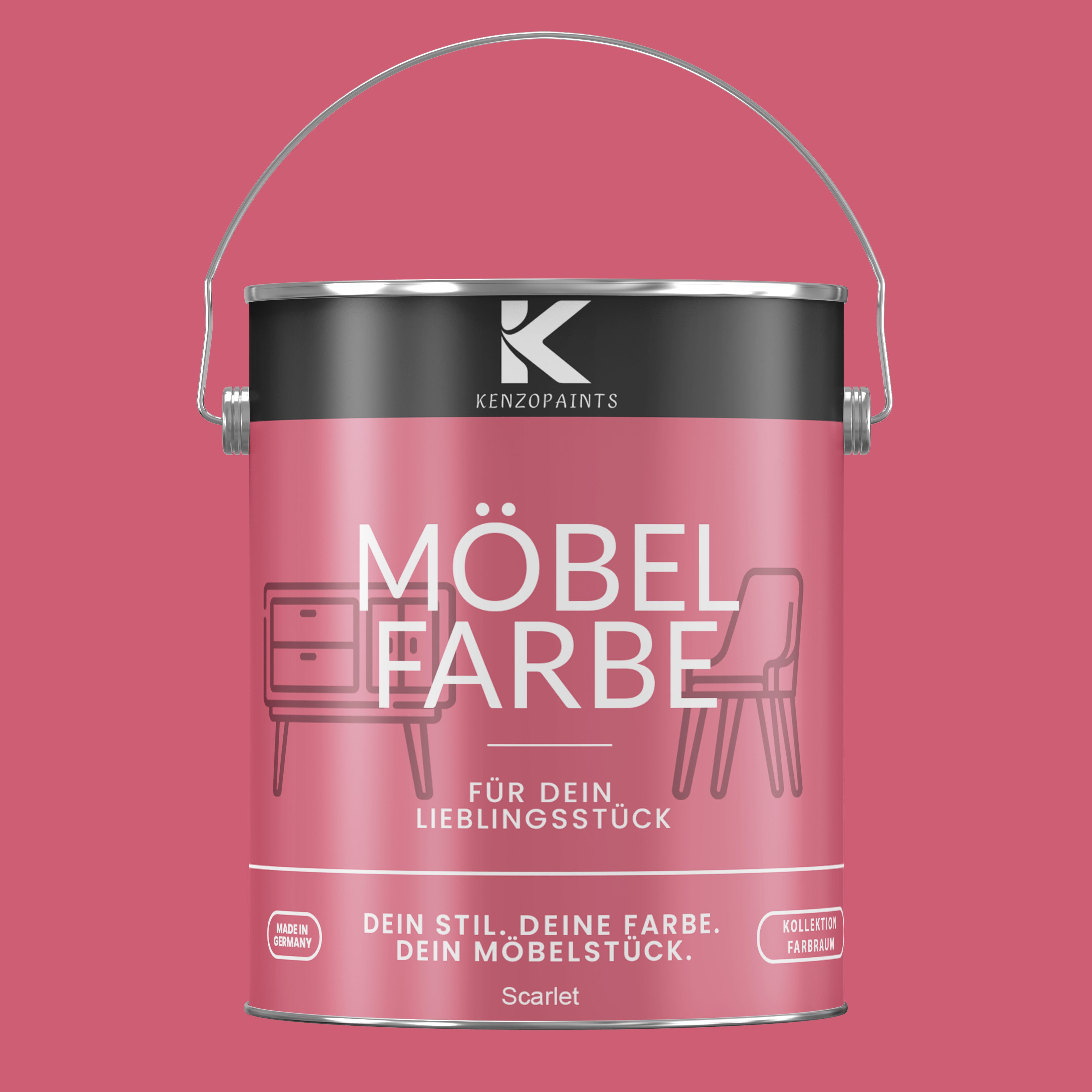 Kenzopaints Möbelfarbe Möbellack Buntlack Farbraum - 2,5Liter - Farbmanufaktur Contura Berkemeier - Farbmanufaktur Contura Berkemeier