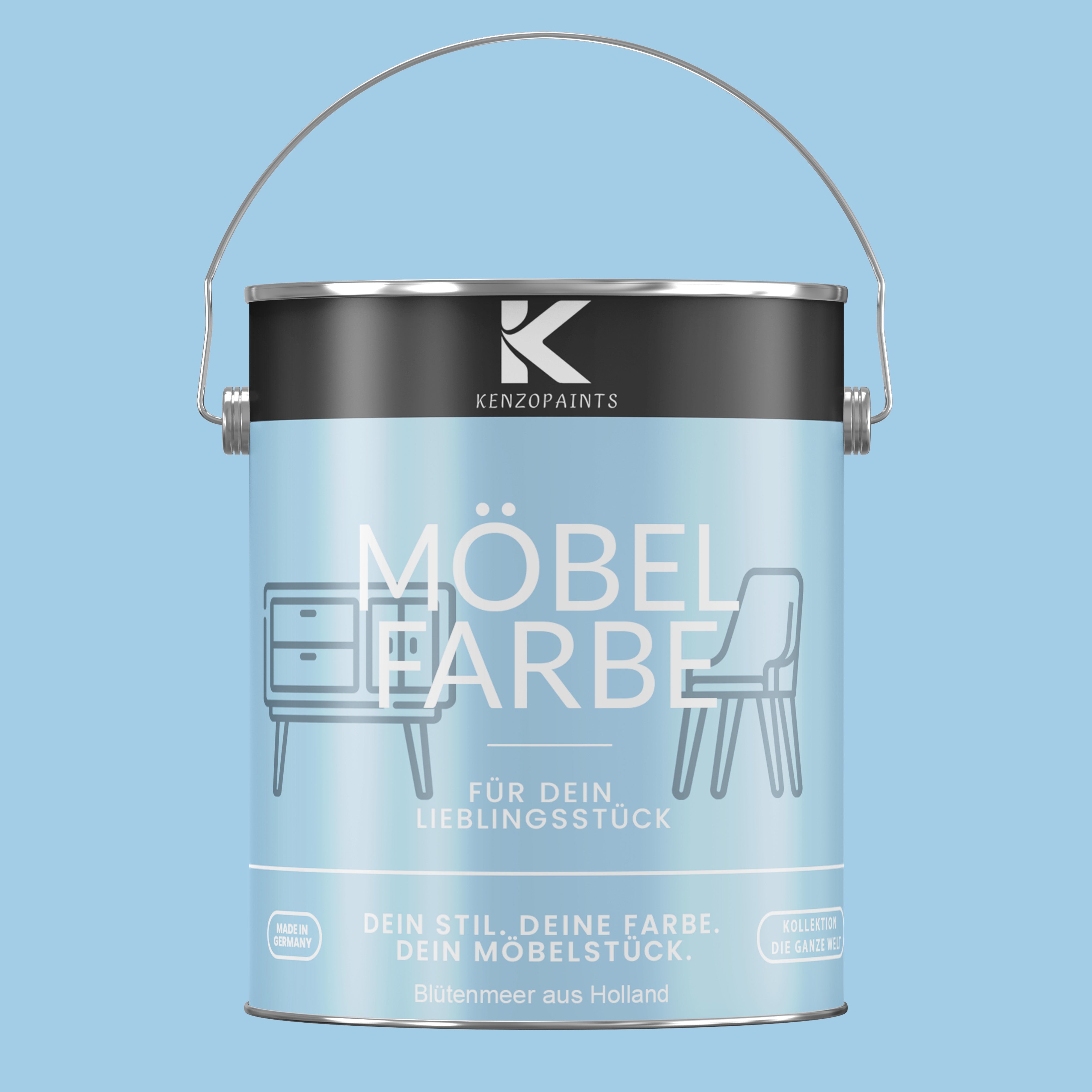 Kenzopaints Möbelfarbe Möbellack Buntlack - 2,5Liter - Farbmanufaktur Contura Berkemeier - Farbmanufaktur Contura Berkemeier