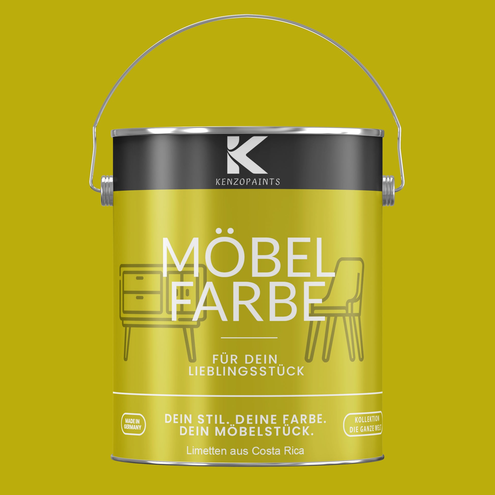 Kenzopaints Möbelfarbe Möbellack Buntlack - 2,5Liter - Farbmanufaktur Contura Berkemeier - Farbmanufaktur Contura Berkemeier
