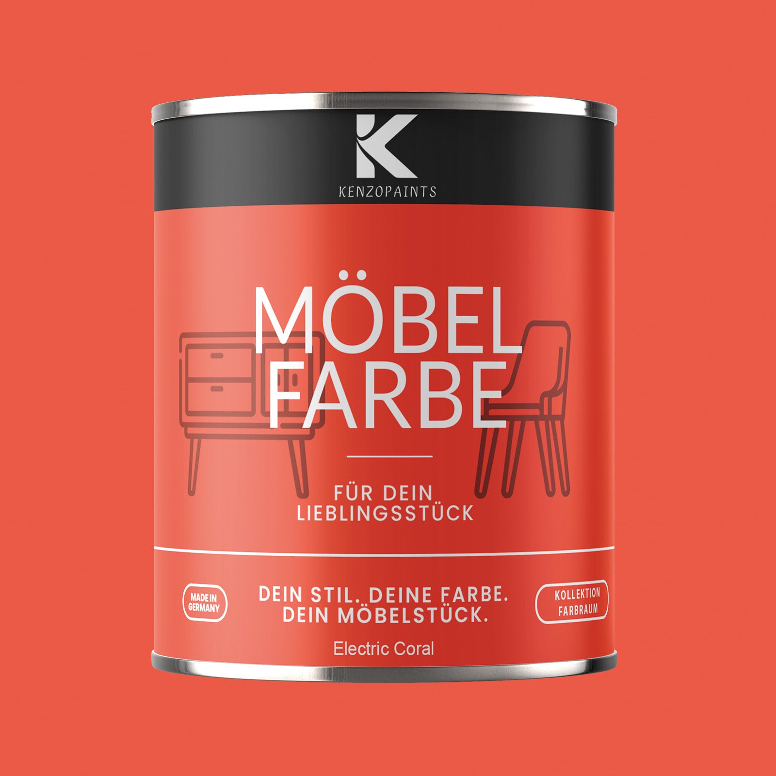 Kenzopaints Möbelfarbe Möbellack Buntlack Farbraum - 750ml - Farbmanufaktur Contura Berkemeier - Farbmanufaktur Contura Berkemeier