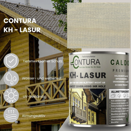 -POS- Contura KH Lasur 3in1 Holzlasur Holzschutzlasur UV- Holzschutz Holzöl Dünnschichtlasur - Farbmanufaktur Contura Berkemeier - Farbmanufaktur Contura Berkemeier