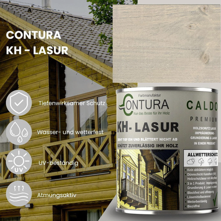 -POS- Contura KH Lasur 3in1 Holzlasur Holzschutzlasur UV- Holzschutz Holzöl Dünnschichtlasur - Farbmanufaktur Contura Berkemeier - Farbmanufaktur Contura Berkemeier