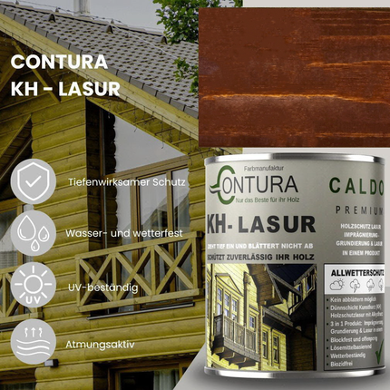 -POS- Contura KH Lasur 3in1 Holzlasur Holzschutzlasur UV- Holzschutz Holzöl Dünnschichtlasur - Farbmanufaktur Contura Berkemeier - Farbmanufaktur Contura Berkemeier