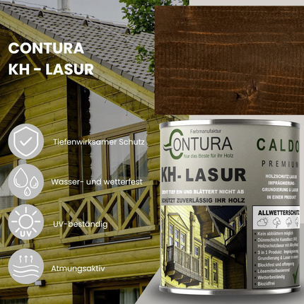 -POS- Contura KH Lasur 3in1 Holzlasur Holzschutzlasur UV- Holzschutz Holzöl Dünnschichtlasur - Farbmanufaktur Contura Berkemeier - Farbmanufaktur Contura Berkemeier