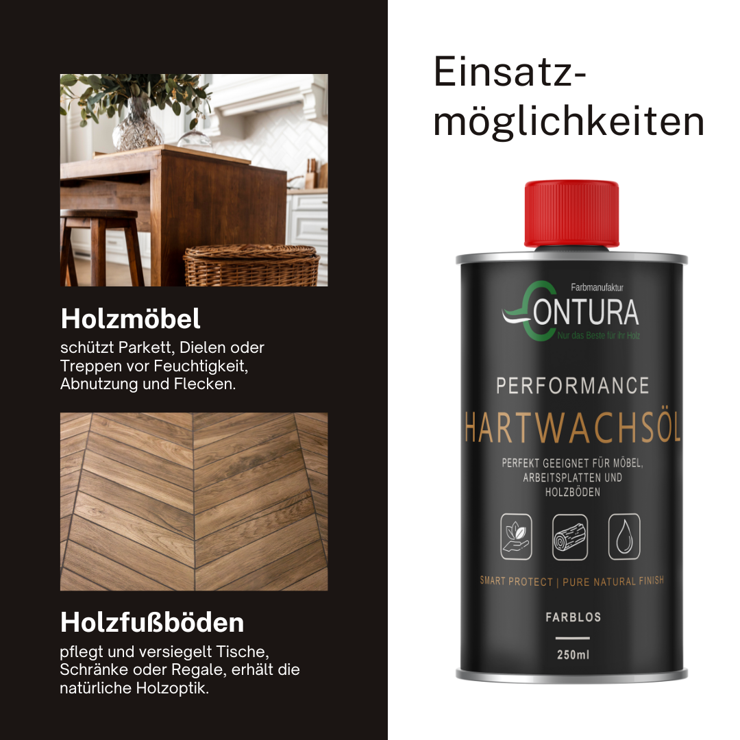 Contura Performance Hartwachsöl Farblos Natur Holz-Öl Parkett Treppen Möbel uvm - Farbmanufaktur Contura Berkemeier - Farbmanufaktur Contura Berkemeier