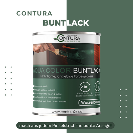 Contura Buntlack GLÄNZEND Lackfarbe Lack Außen Innen Holz Metall Farbe Holzlack Möbellack - Farbmanufaktur Contura Berkemeier - Farbmanufaktur Contura Berkemeier