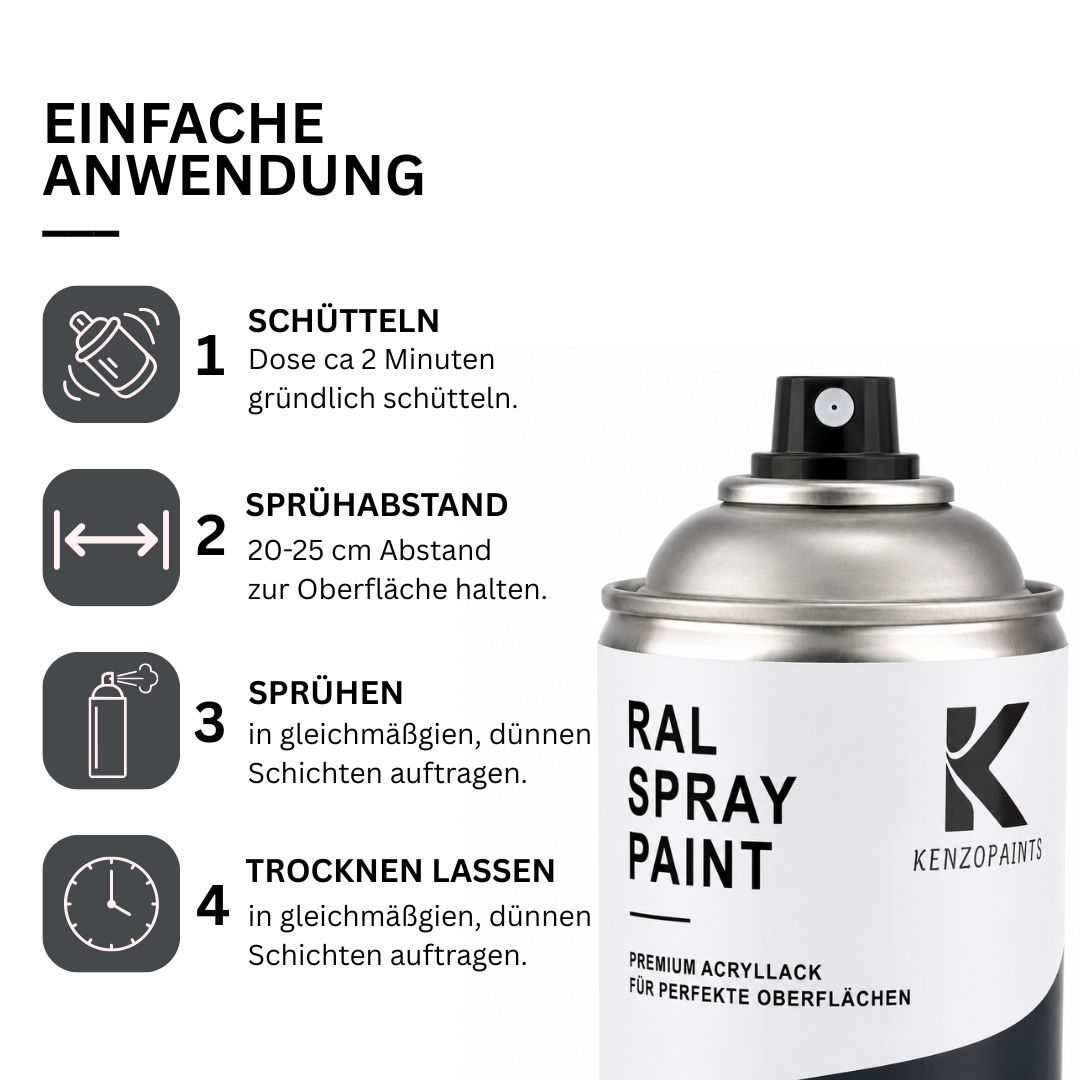 Kenzopaints RAL Spray Paint Sprühlack Acryllack Spraydose 400ml