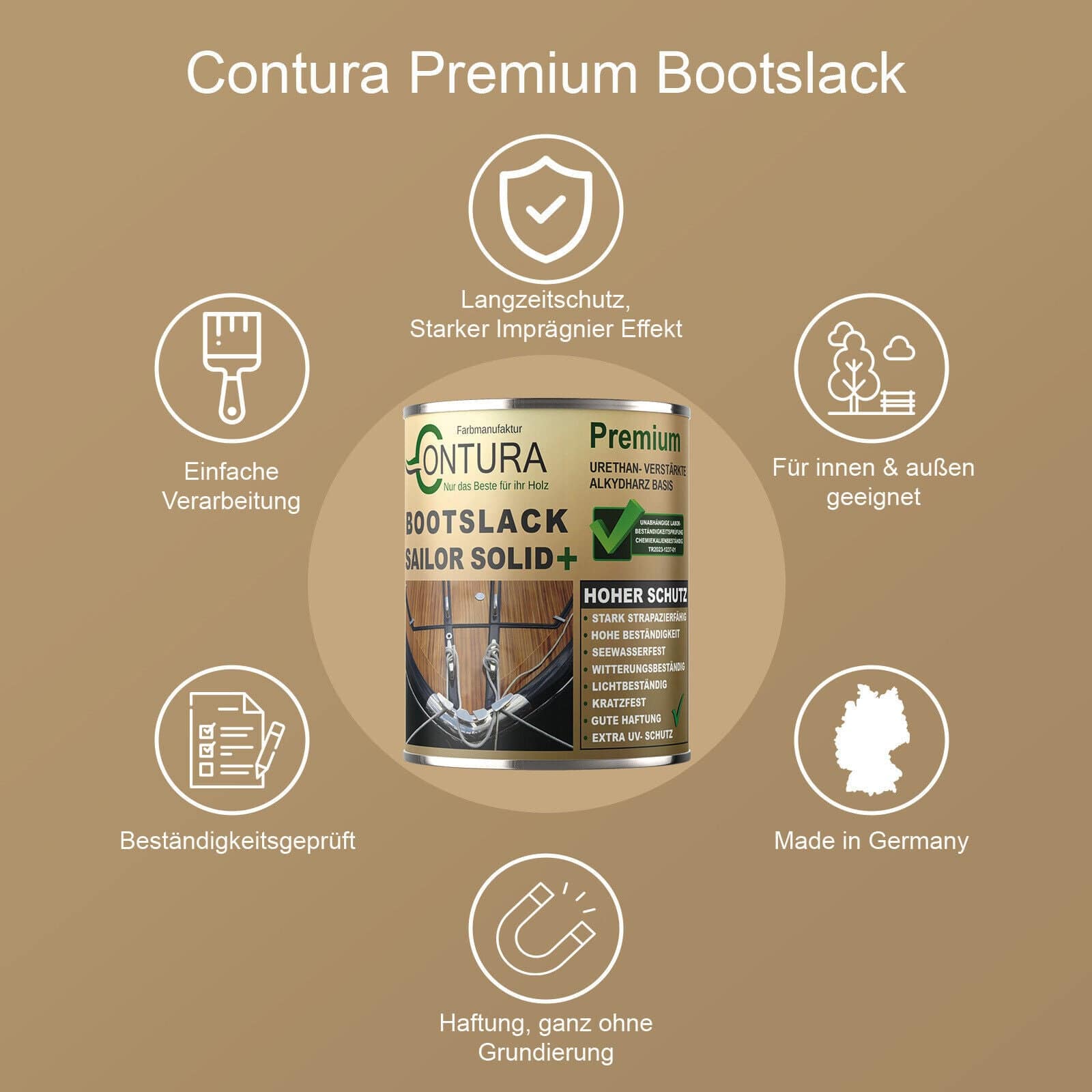-POS- Contura 2K Bootslack + Härter Yacht Lack GFK Thekenlack Holzlack Boot Klarlack - Farbmanufaktur Contura Berkemeier - Farbmanufaktur Contura Berkemeier