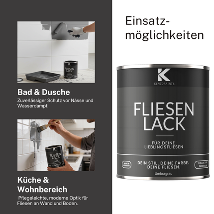 Kenzopaints Fliesenlack Fliesenfarbe - 2,5Liter - Farbmanufaktur Contura Berkemeier - Farbmanufaktur Contura Berkemeier