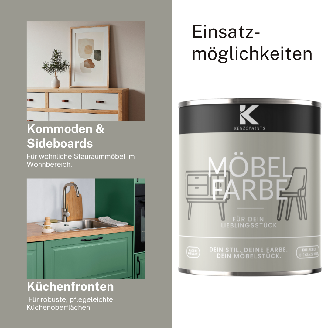 Kenzopaints Möbelfarbe Möbellack Buntlack Farbraum - 750ml - Farbmanufaktur Contura Berkemeier - Farbmanufaktur Contura Berkemeier