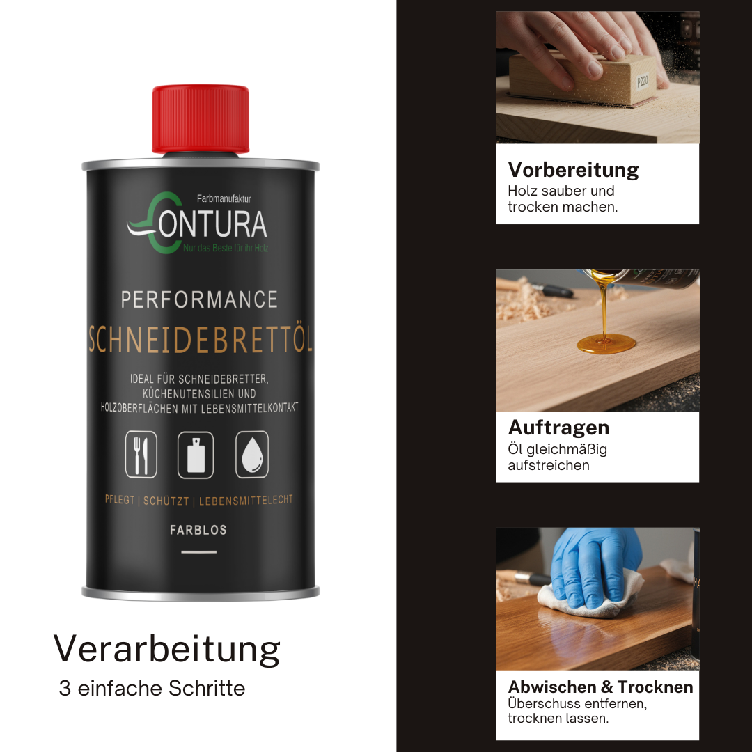Contura Performance Schneidebrettöl farblos pflegeöl Schneidebretter Küchenholz