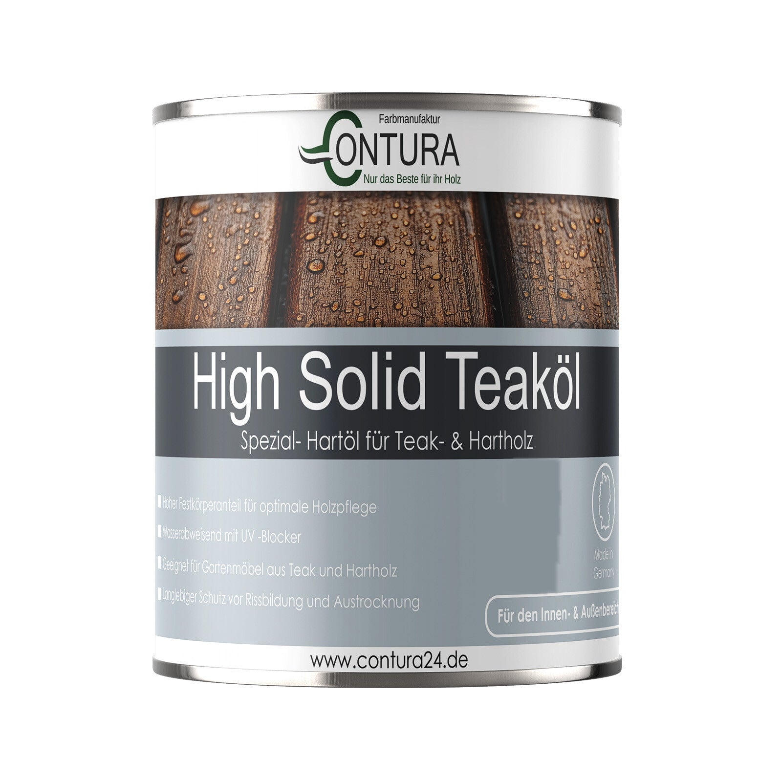 Contura Teaköl Spezial Hartöl für Teak & Hartholz Yachtöl Holzschutz UV Schutz