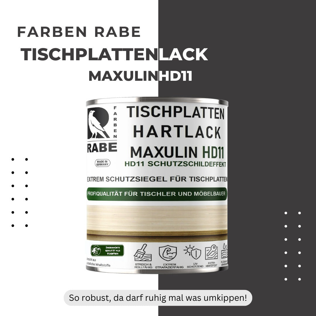 RABE 2K Hartlack für Tischplatten Thekenlack Gastronomie Möbel Holz lack farblos