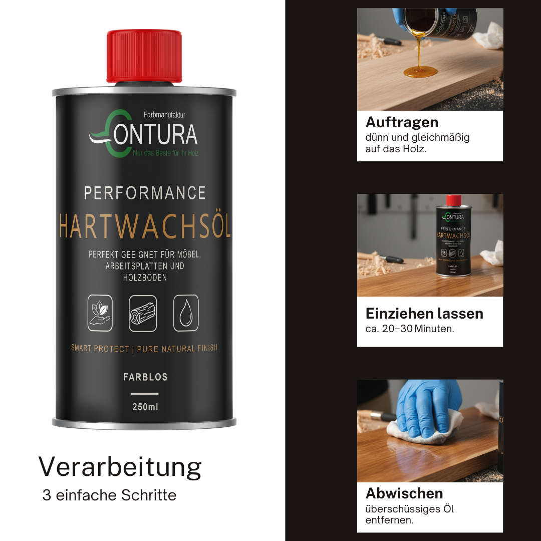 Contura Performance Hartwachsöl Farblos Natur Holz-Öl Parkett Treppen Möbel uvm - Farbmanufaktur Contura Berkemeier - Farbmanufaktur Contura Berkemeier