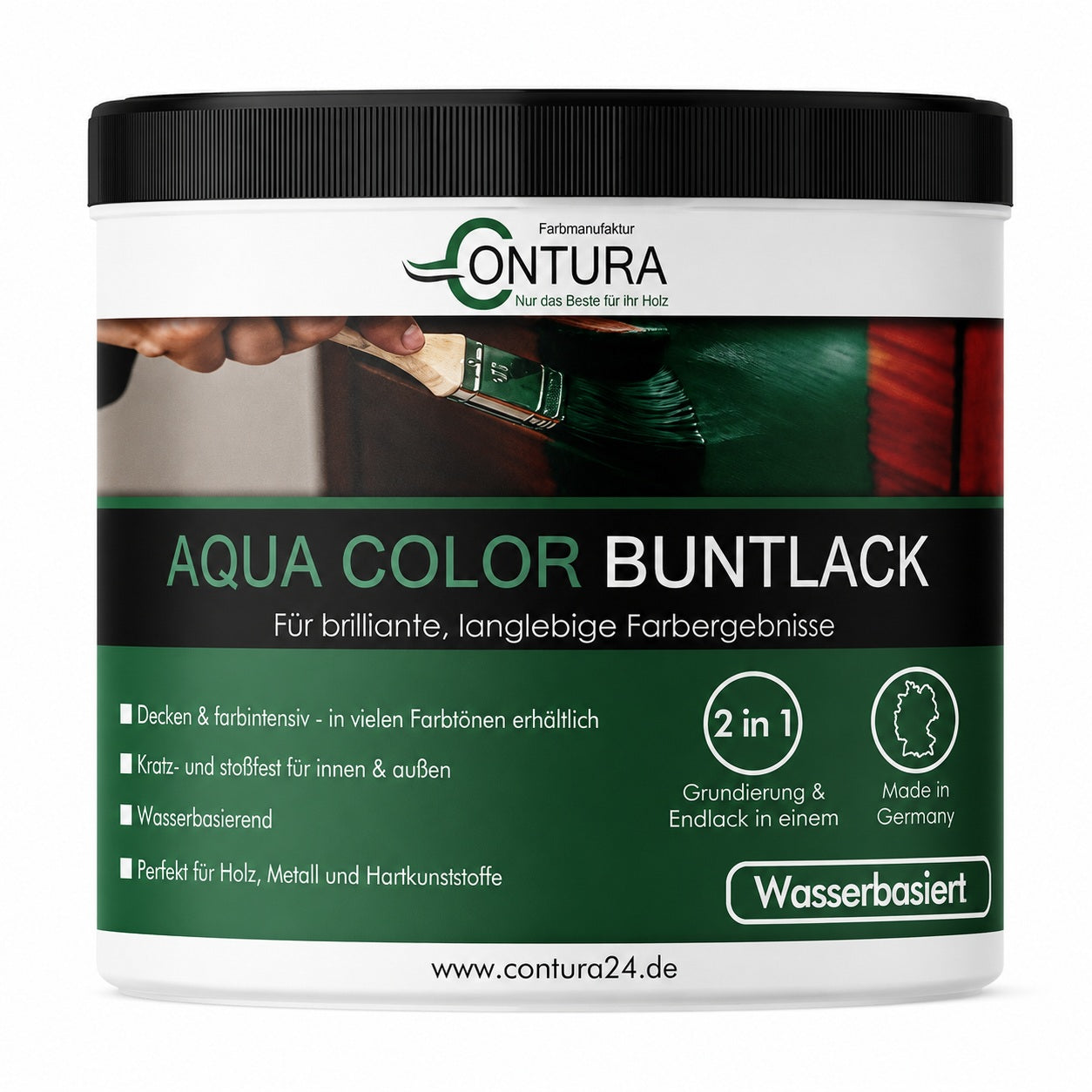 Contura Buntlack ++Wunschfarbton++ Holzlack Möbellack Innen und Außen Metallack Lackfarbe