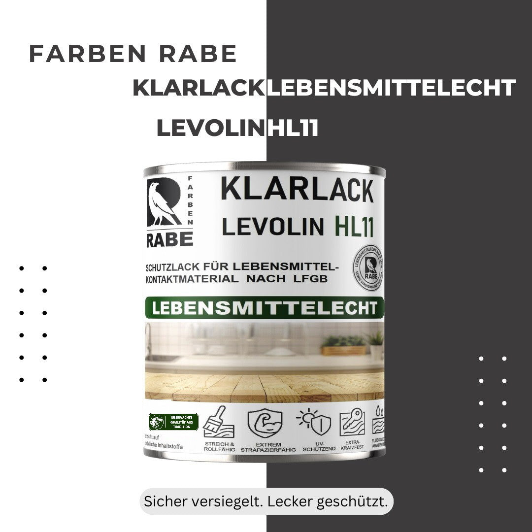 RABE Klarlack Matt Lebensmittelecht LFGB + 1935/2004 Versiegelung Möbellack Holz