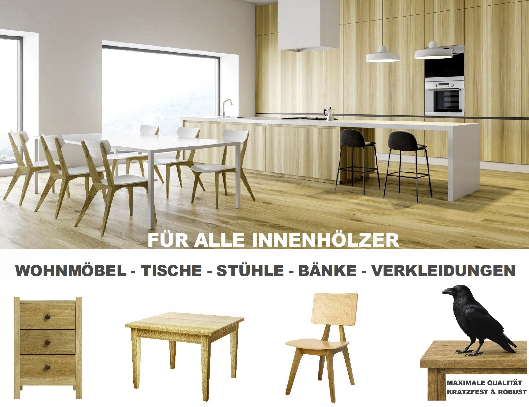 RABE Hartlack für Tischplatten Thekenlack Holzlack farblos Möbel Lack Eiche uvm - Farbmanufaktur Contura Berkemeier - Farben Rabe