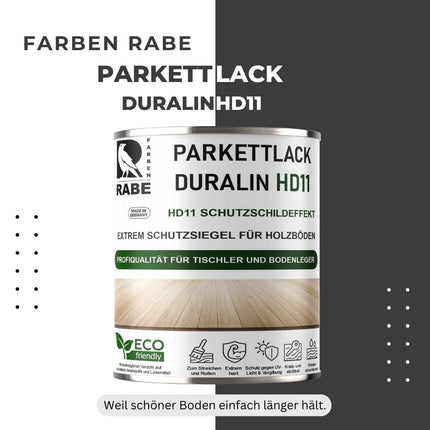 RABE Parkettlack Treppenlack Duralin HD11 Klarlack Hochleistungs Lack 2in1 für Holzboden - Farbmanufaktur Contura Berkemeier - Farbmanufaktur Contura Berkemeier