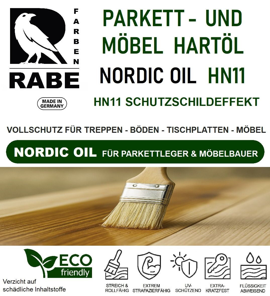 RABE Naturholz Effekt Holzöl Parkettöl Möbelöl KEIN ANFEUERN Fußboden Öl Rohholz - Farbmanufaktur Contura Berkemeier - Farben Rabe
