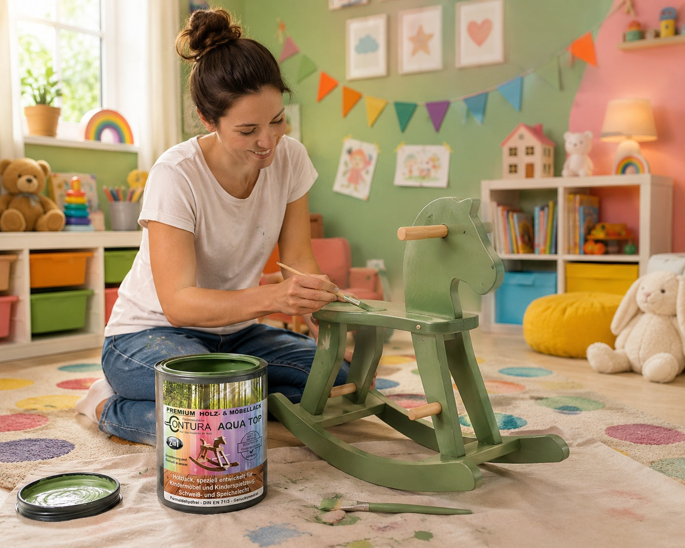Lack für Kinderspielzeug Buntlack ++Wunschfarbton++ Holzlack Möbellack